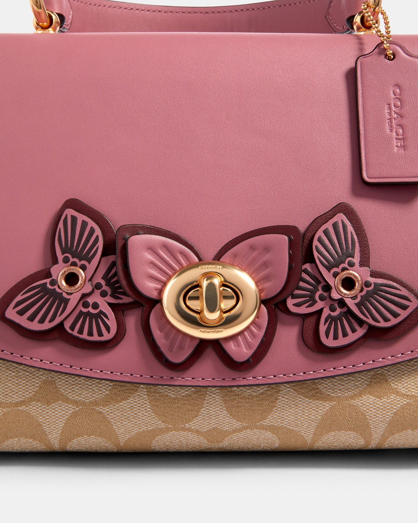 Túi nữ Coach Tilly Top Handle In Signature Canvas With Butterfly Applique