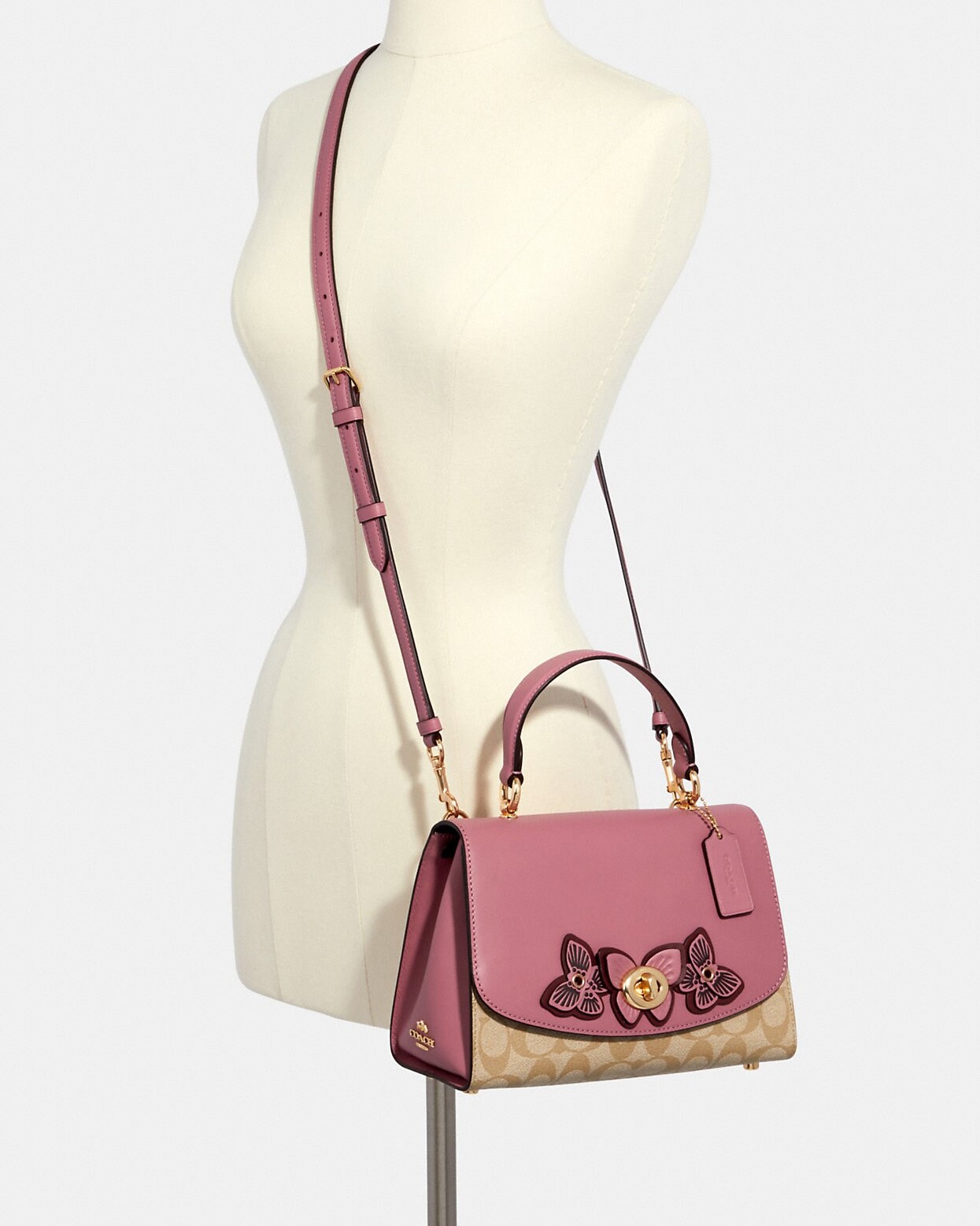 TÚI NỮ COACH TILLY TOP HANDLE IN SIGNATURE CANVAS WITH BUTTERFLY APPLIQUE 5