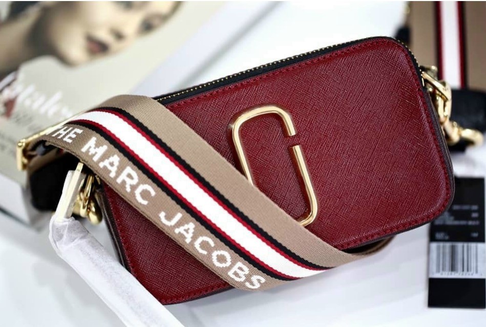 Túi đeo chéo nữ Marc Jacobs da thật màu đỏ | Túi xách Snapshot Camera bag mẫu mới nhất 6