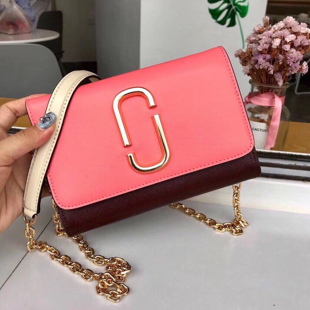 Túi đeo chéo nữ Marc Jacobs màu hồng | Túi xách Snapshot Chain Wallet 4