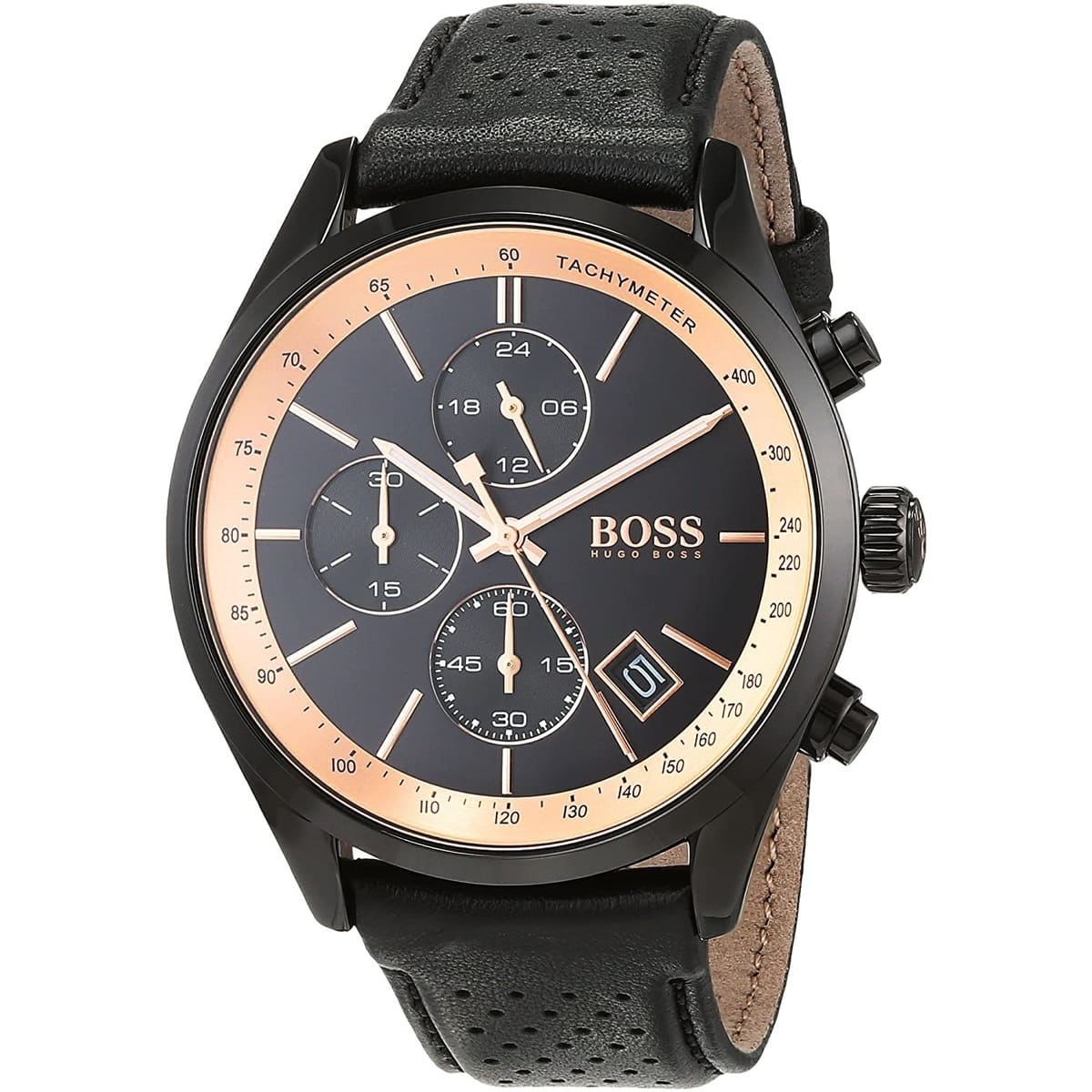 ĐỒNG HỒ NAM HUGO BOSS GRAND PRIX BLACK LEATHER BAND DIAL WATCH 1513550 3