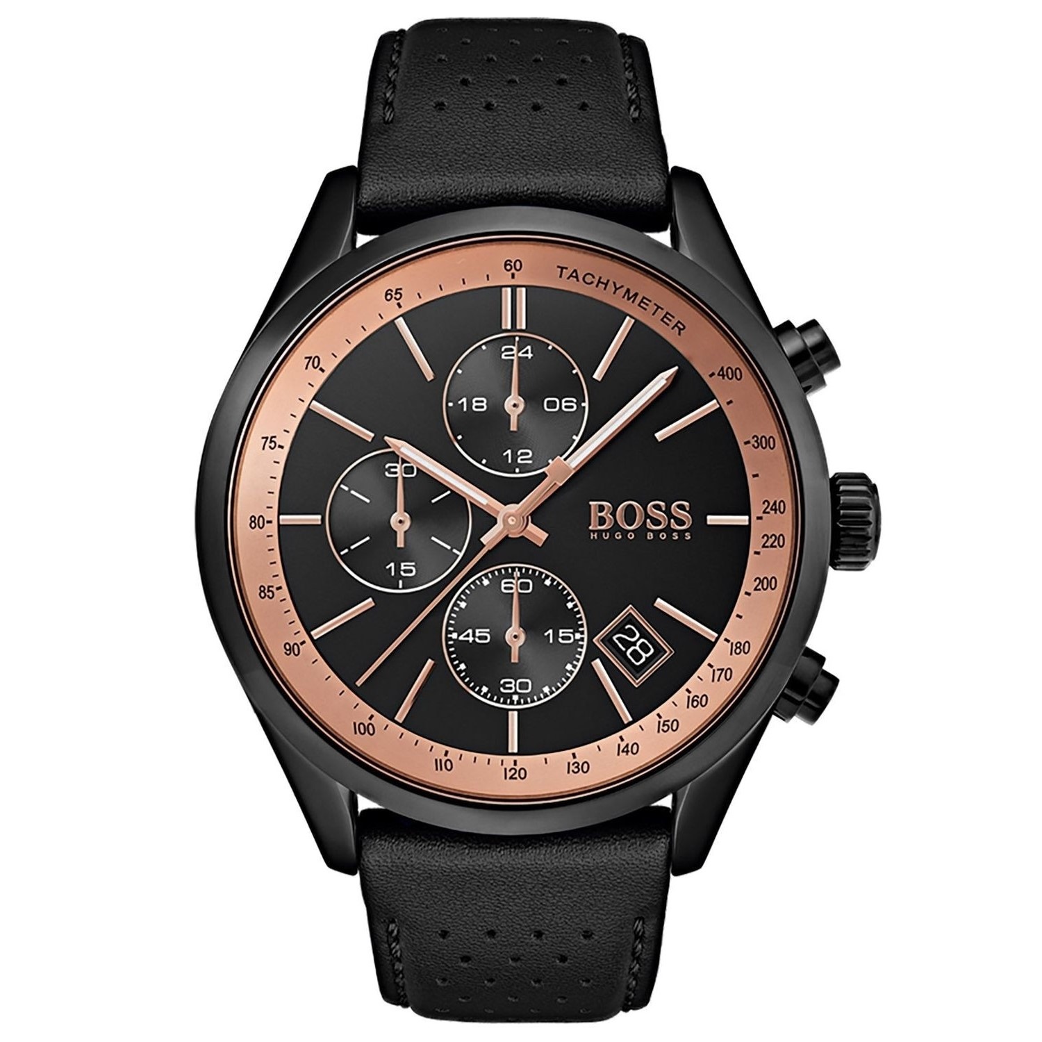 ĐỒNG HỒ NAM HUGO BOSS GRAND PRIX BLACK LEATHER BAND DIAL WATCH 1513550 7