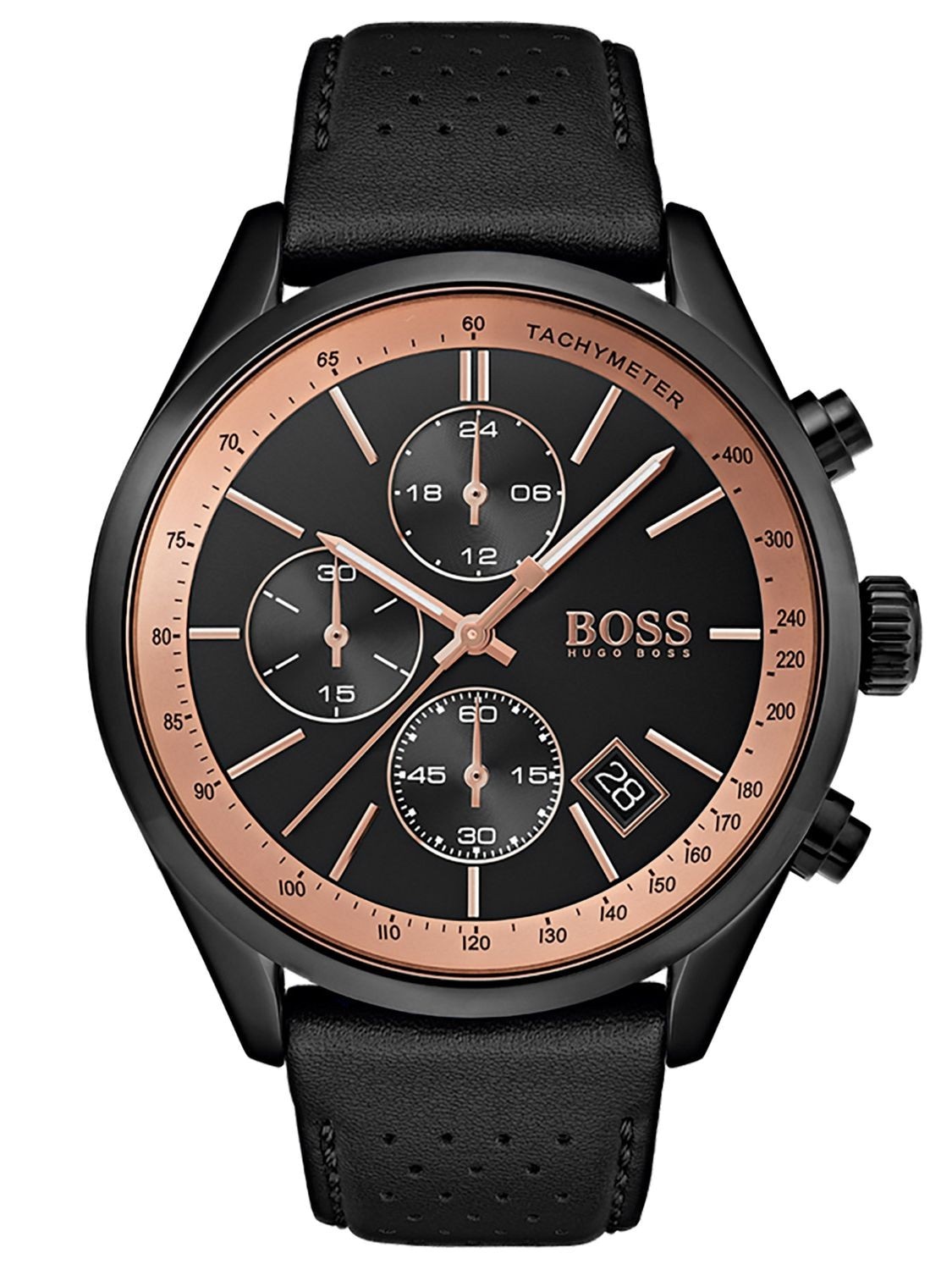 ĐỒNG HỒ NAM HUGO BOSS GRAND PRIX BLACK LEATHER BAND DIAL WATCH 1513550 8