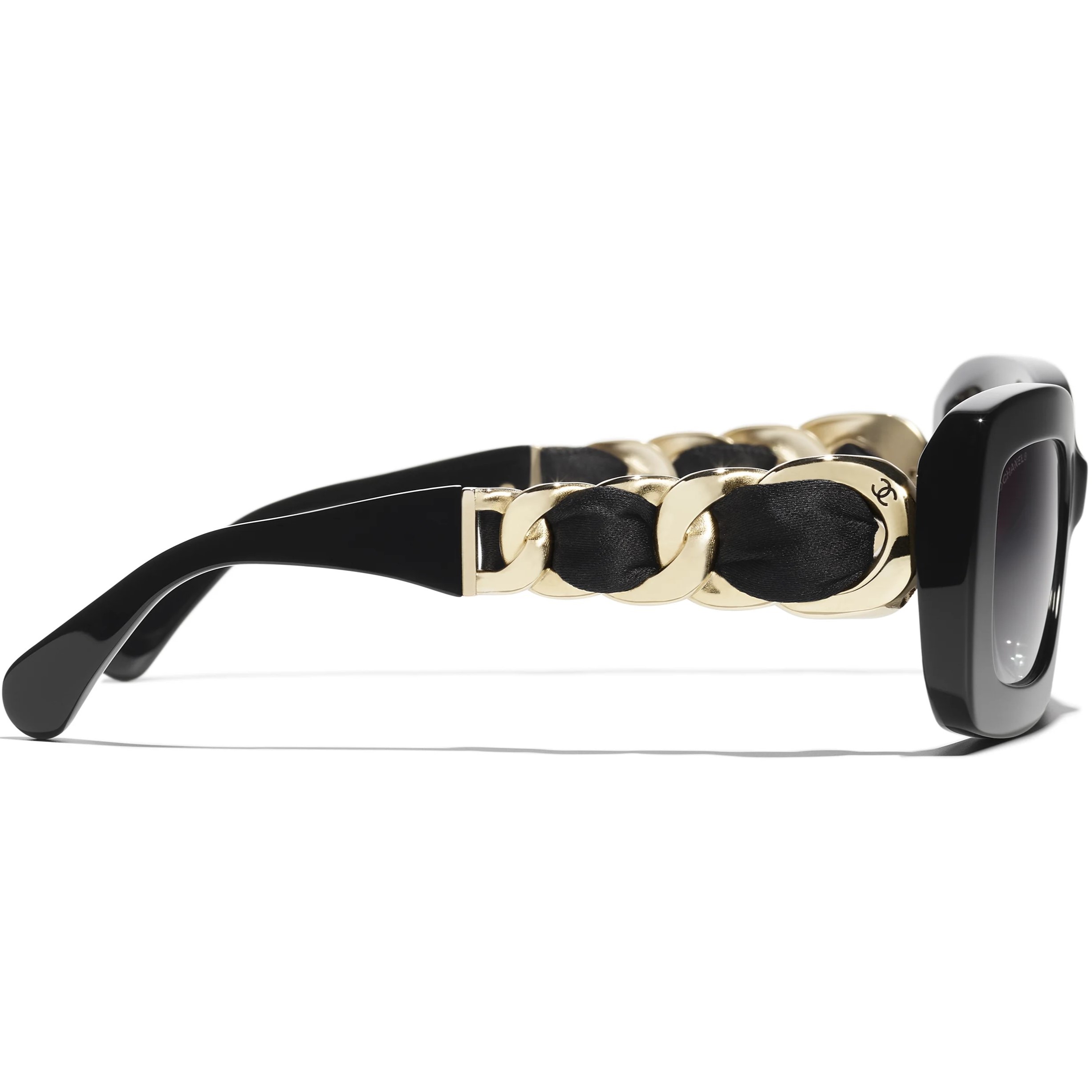 Kính Chanel Rectangle Sunglasses Black Frame Grey Lenses 9183 1