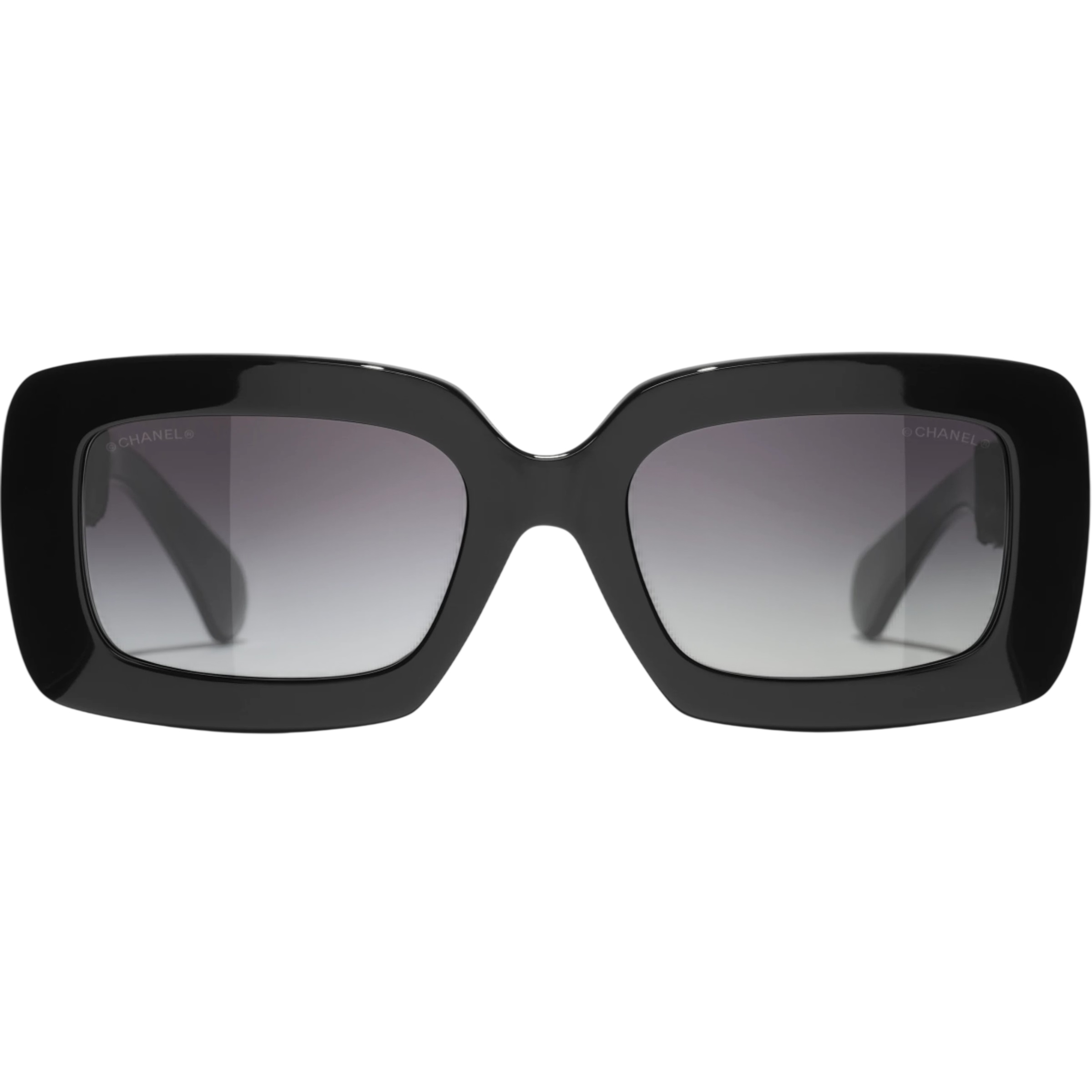 Kính Chanel Rectangle Sunglasses Black Frame Grey Lenses 9183 3