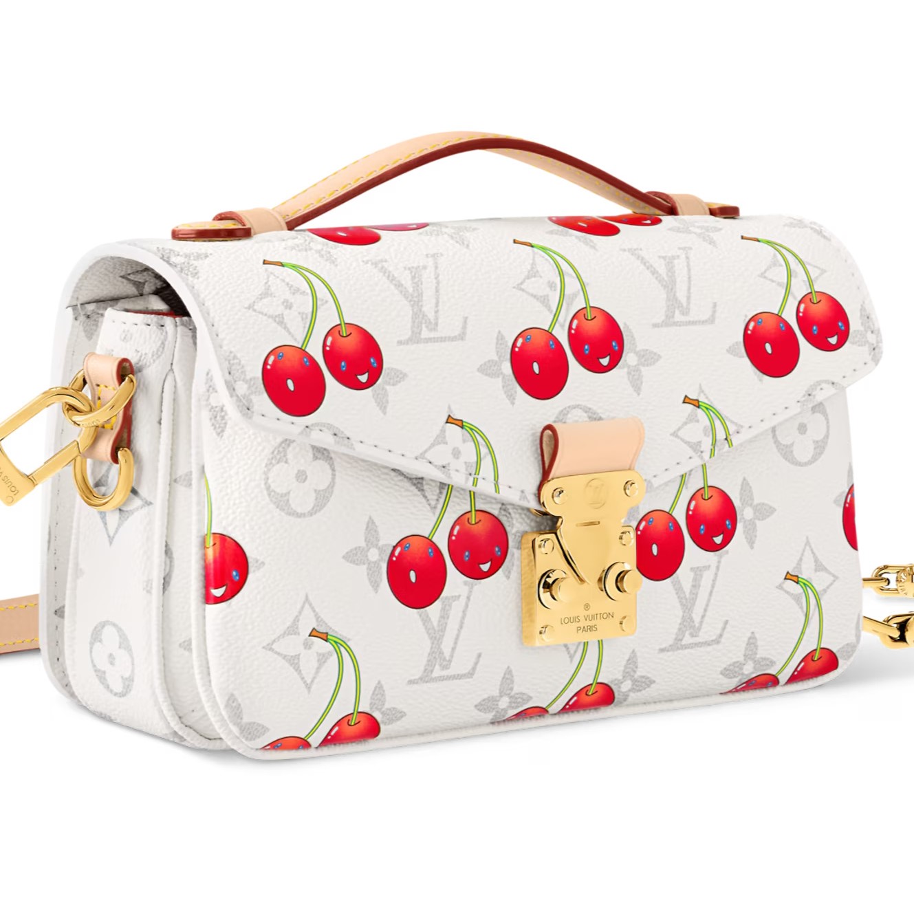 Túi đeo vai Louis Vuitton LV x TM Pochette Métis East West Cherry 1