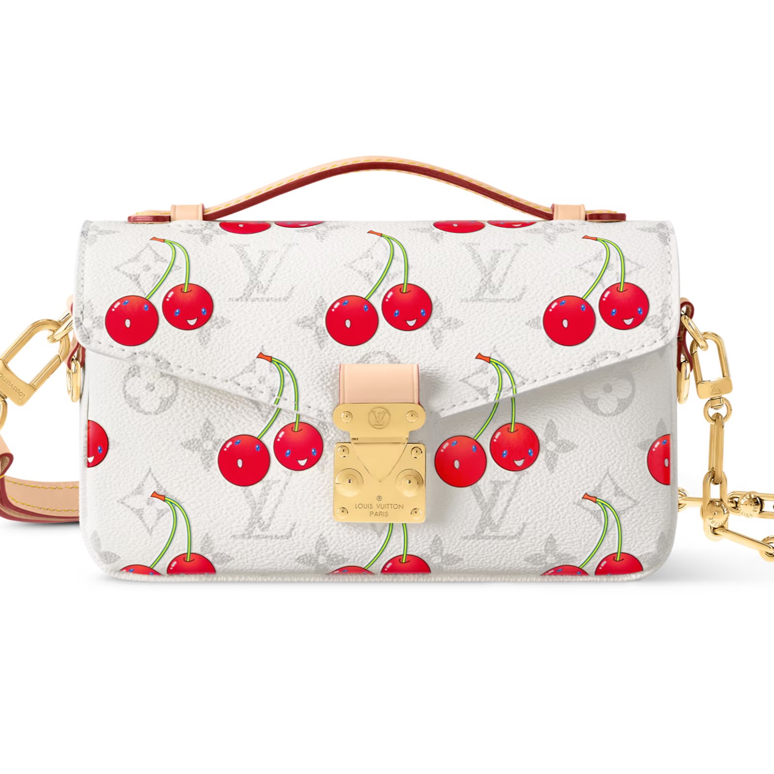 Túi đeo vai Louis Vuitton LV x TM Pochette Métis East West Cherry 3