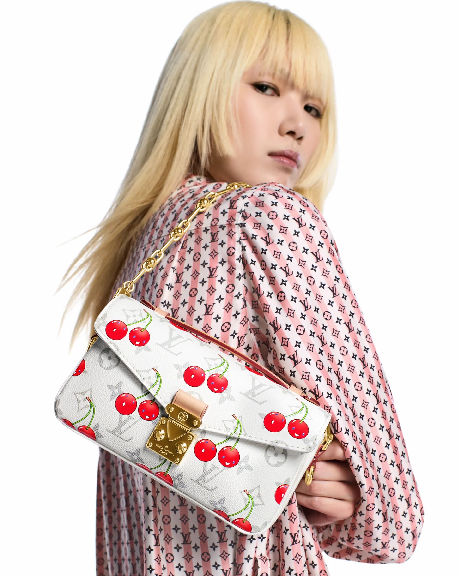 Túi đeo vai Louis Vuitton LV x TM Pochette Métis East West Cherry 5