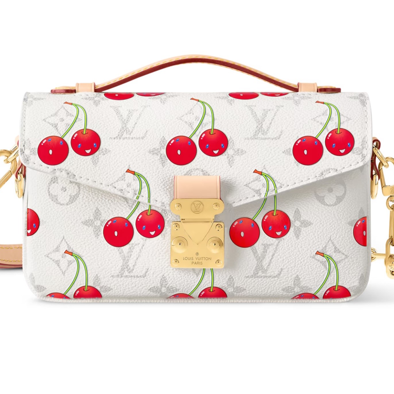 Túi đeo vai Louis Vuitton LV x TM Pochette Métis East West Cherry 7