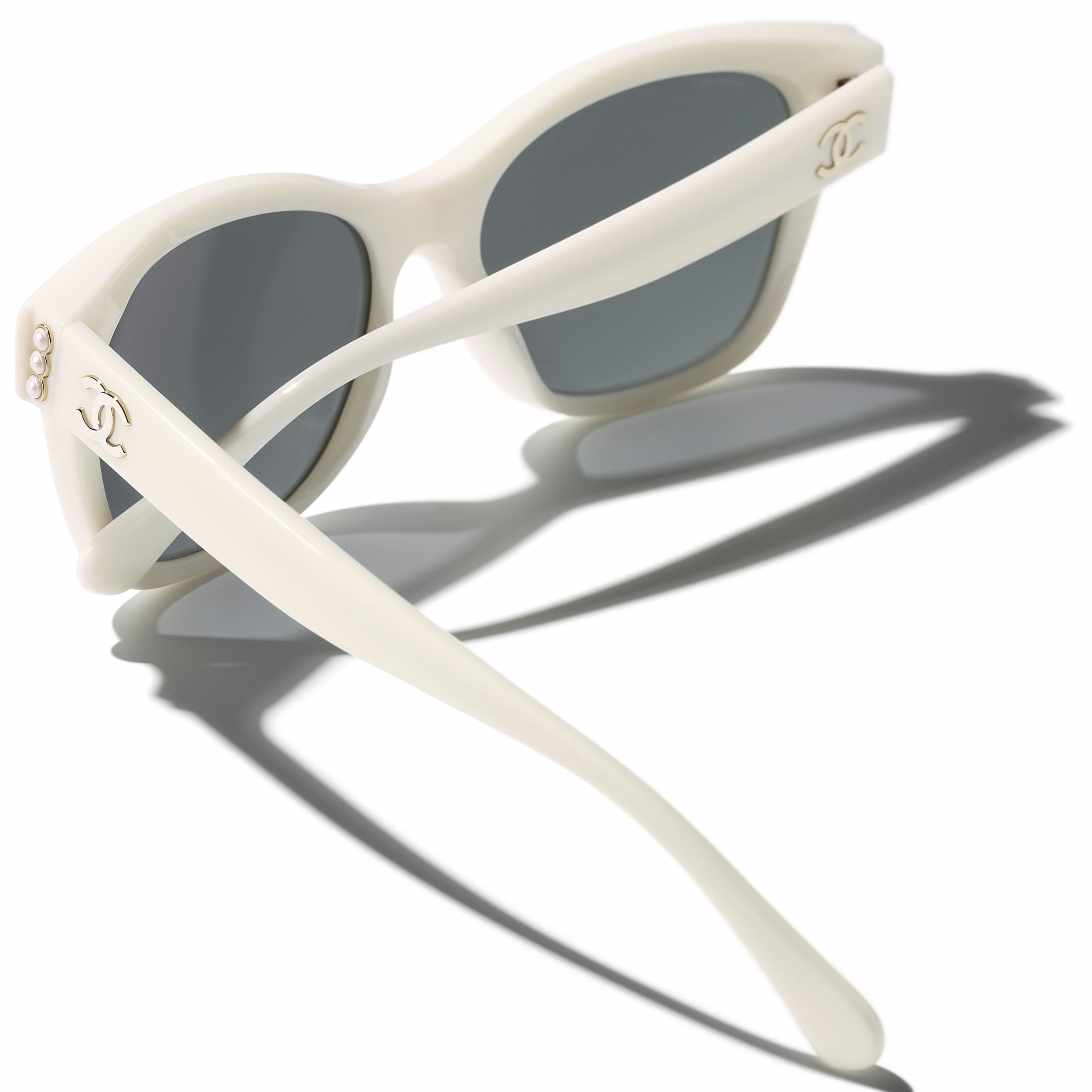 MẮT KÍNH THỜI TRANG CHANEL RECTANGULAR SUNGLASSES WHITE ACETATE FRAME CH5482 1