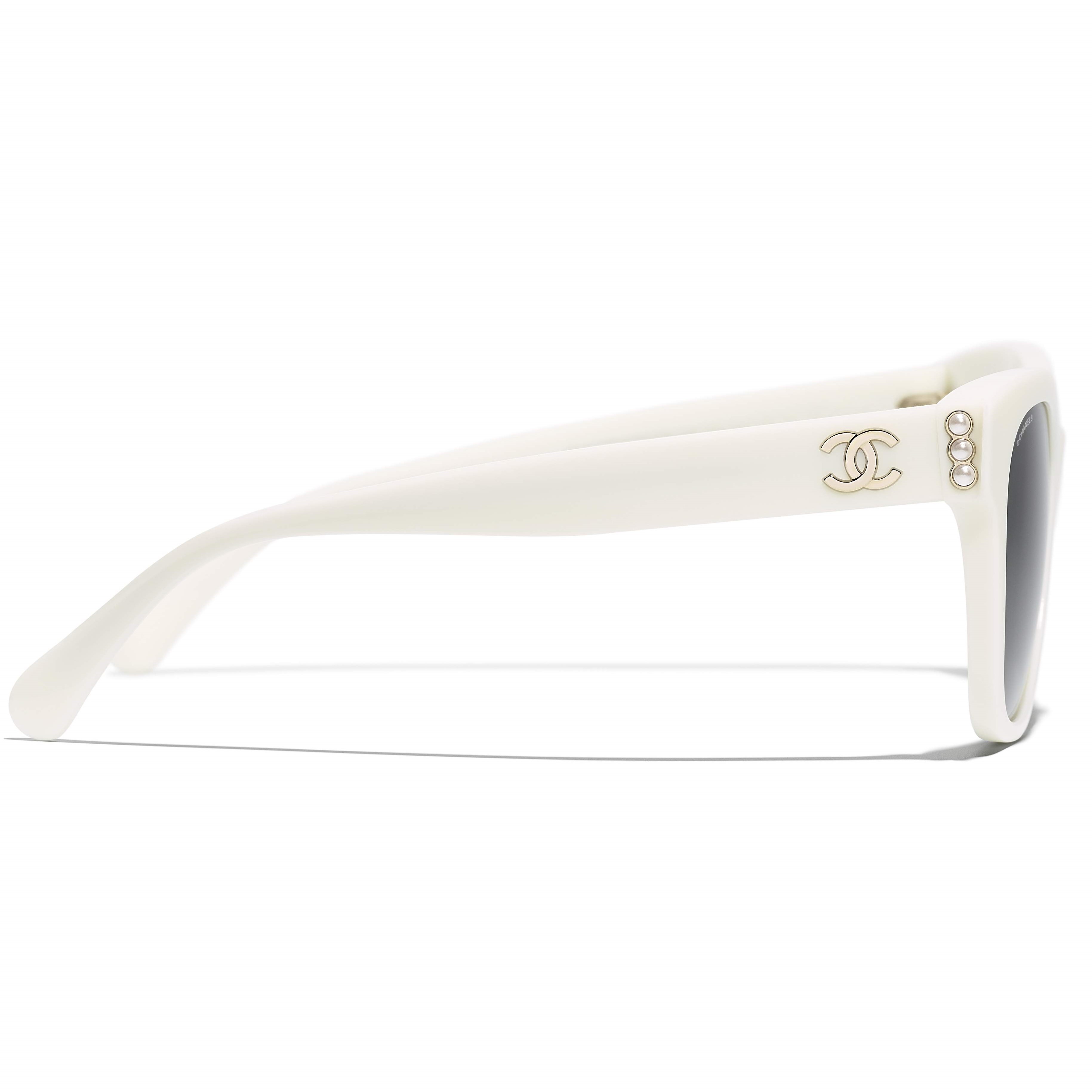 MẮT KÍNH THỜI TRANG CHANEL RECTANGULAR SUNGLASSES WHITE ACETATE FRAME CH5482 3
