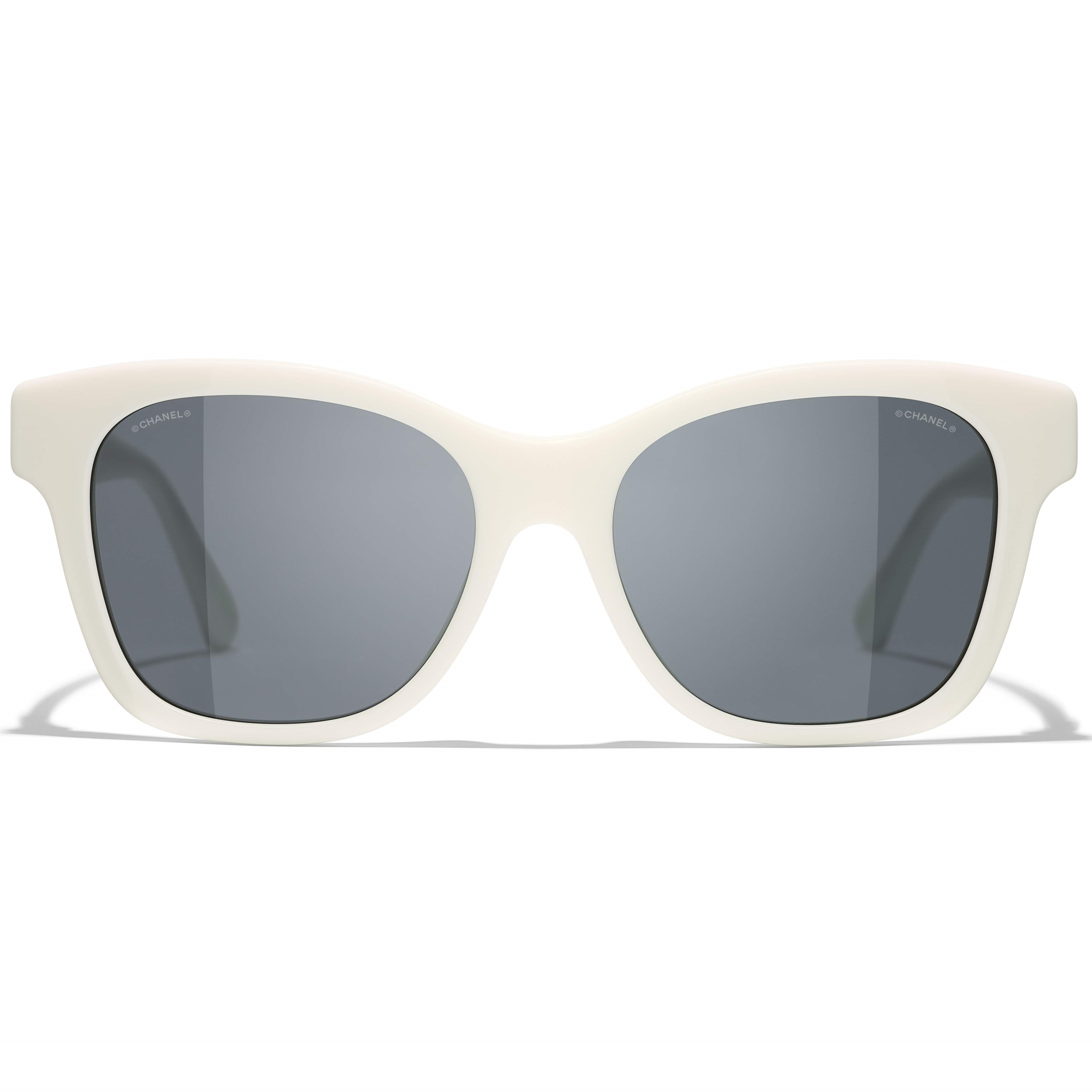 MẮT KÍNH THỜI TRANG CHANEL RECTANGULAR SUNGLASSES WHITE ACETATE FRAME CH5482 4