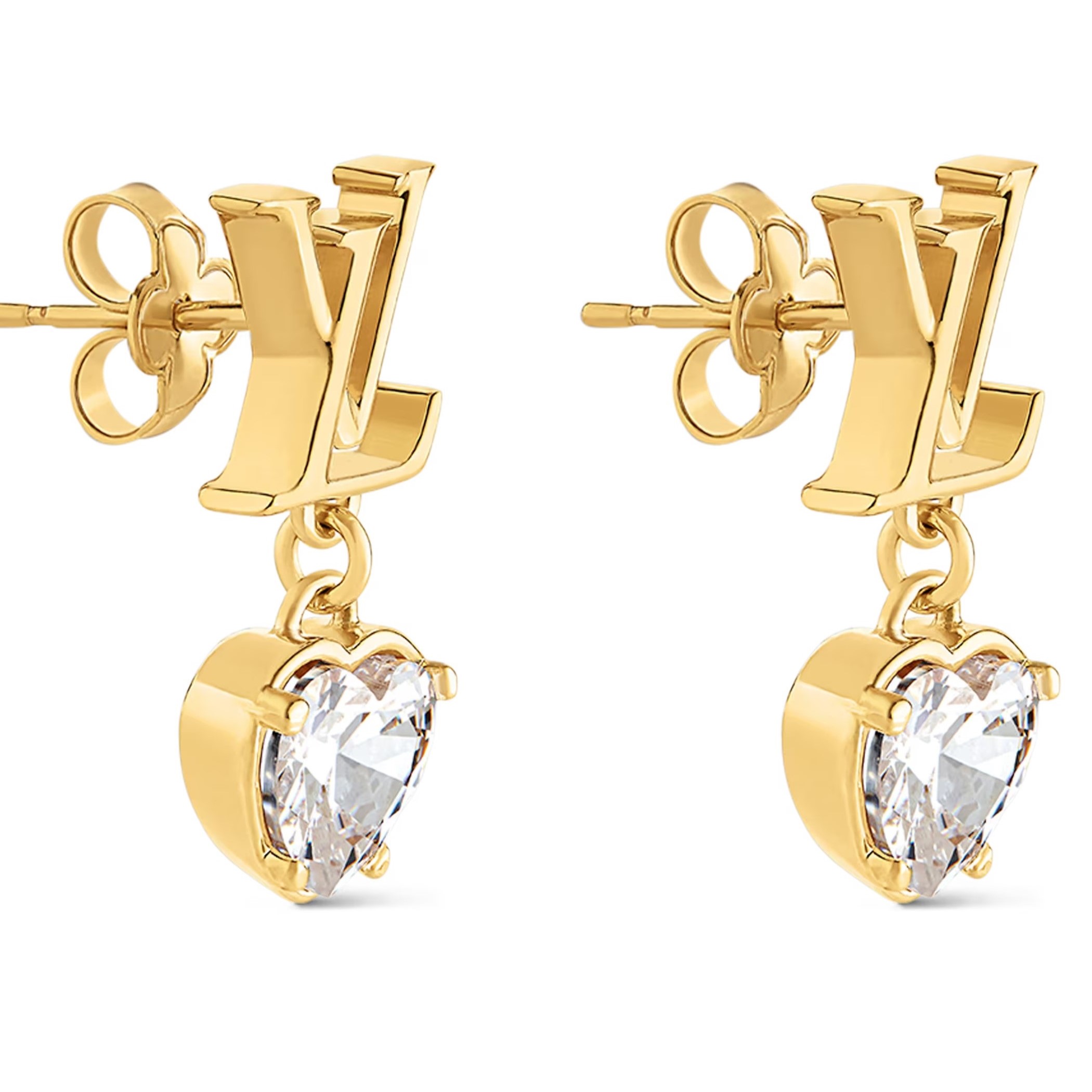 Bông tai LV Iconic Heart Earrings LV Initials and Heart Charms 3