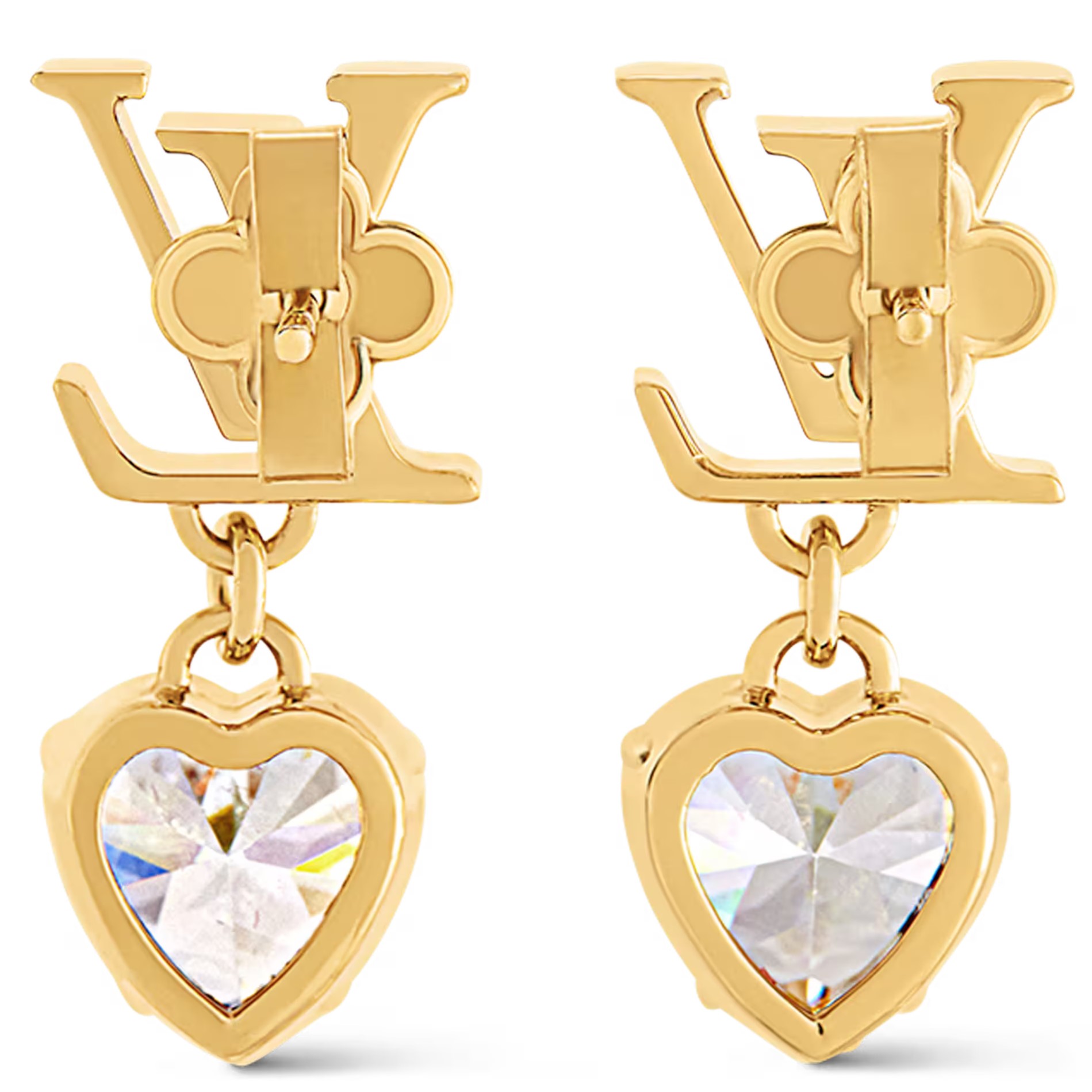 Bông tai LV Iconic Heart Earrings LV Initials and Heart Charms 6