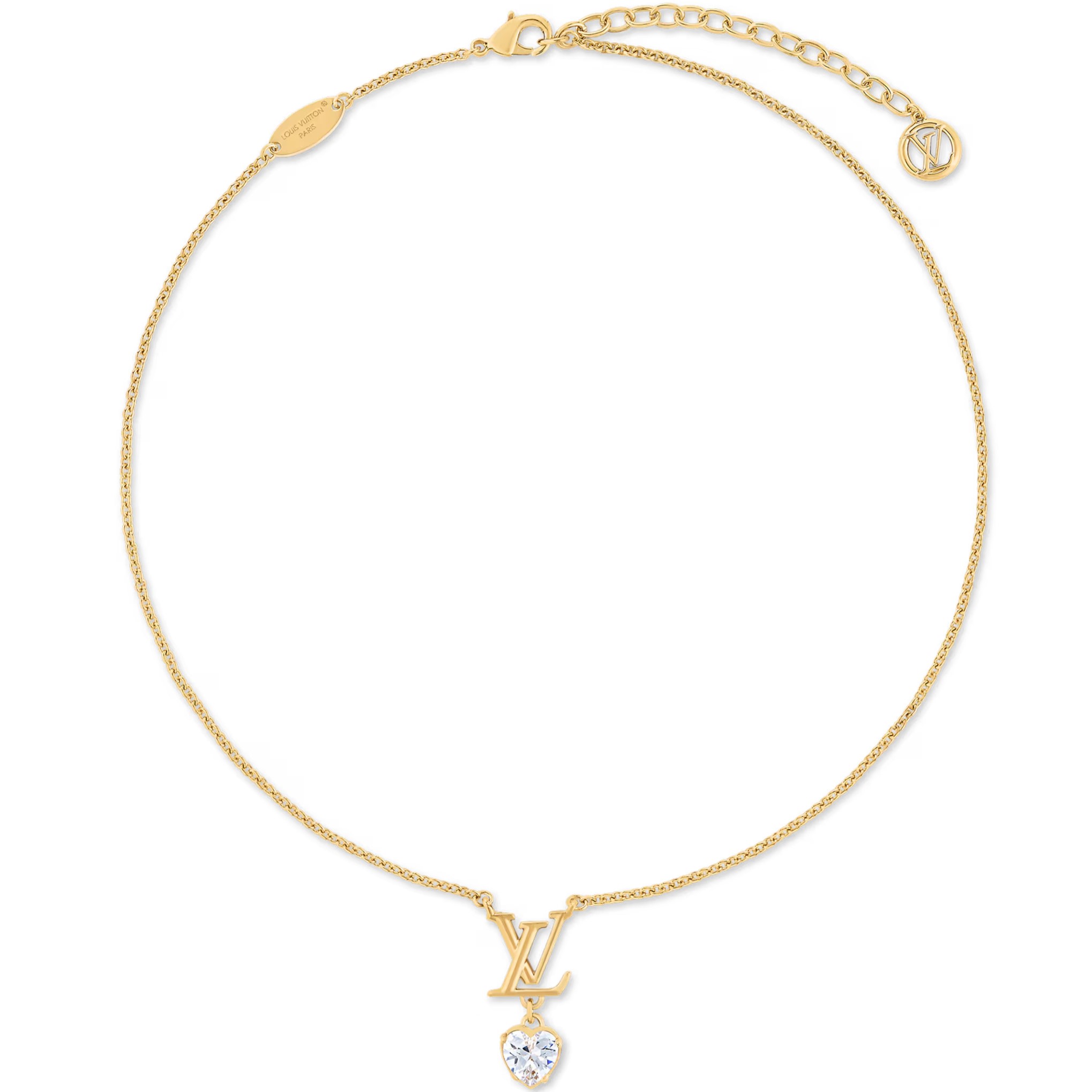 Dây chuyền LV Iconic Heart Necklace LV Initials and Heart Pendant 5