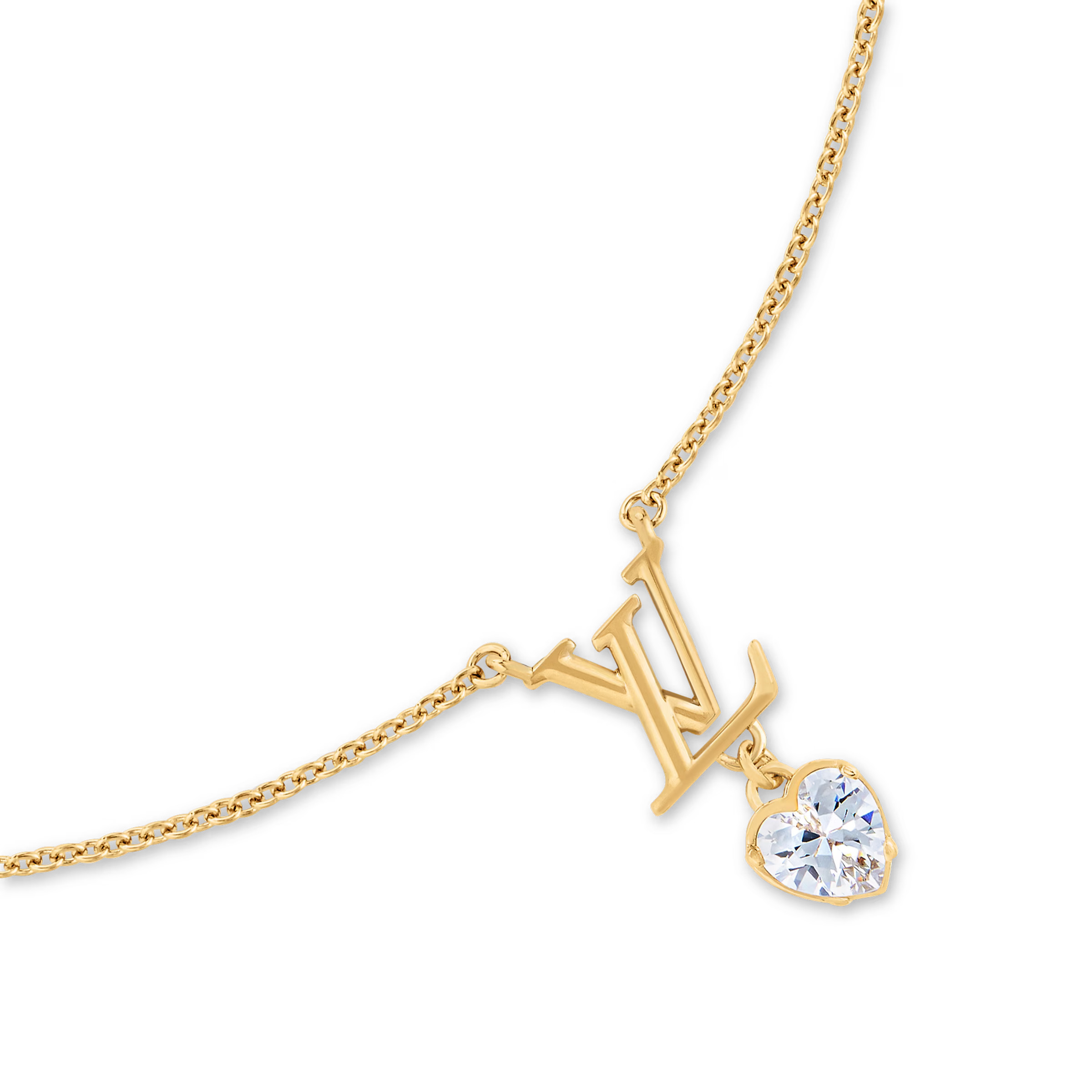 Dây chuyền LV Iconic Heart Necklace LV Initials and Heart Pendant 1