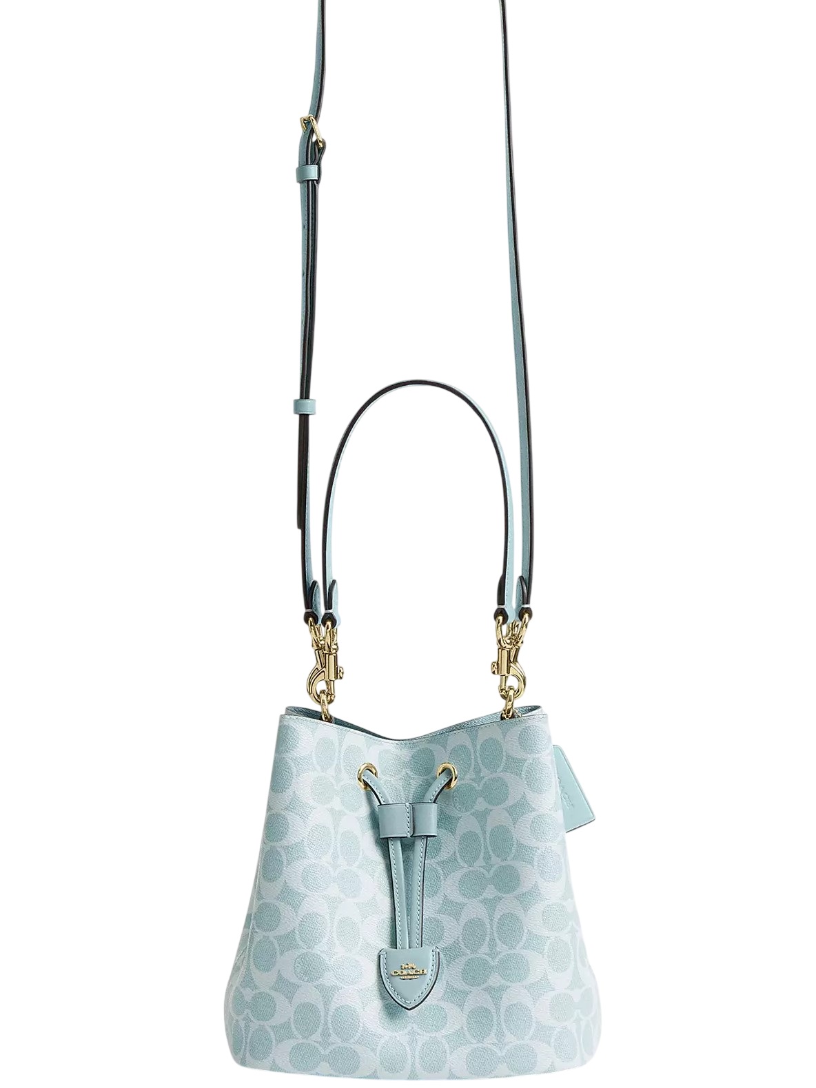 Túi Bucket Coach Rowan Exclusive Canvas Bucket Bag Pale Blue CEZ36 5