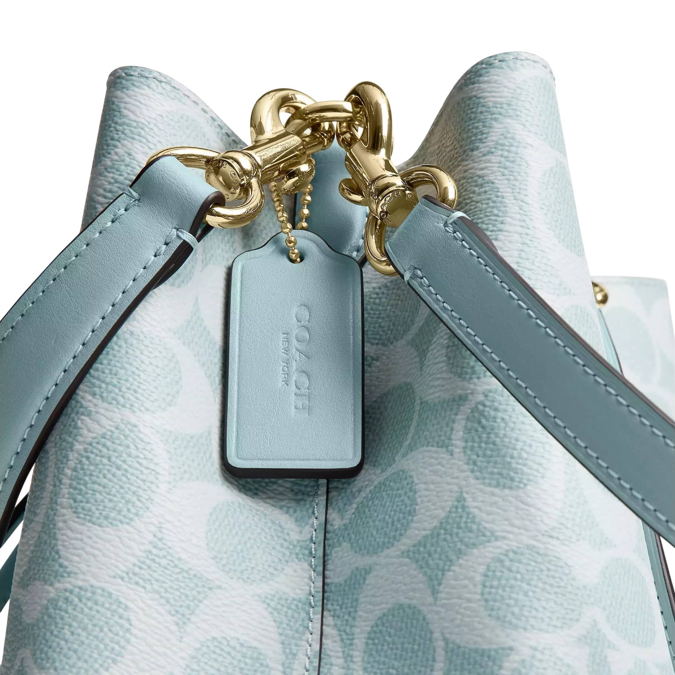 Túi Bucket Coach Rowan Exclusive Canvas Bucket Bag Pale Blue CEZ36 13