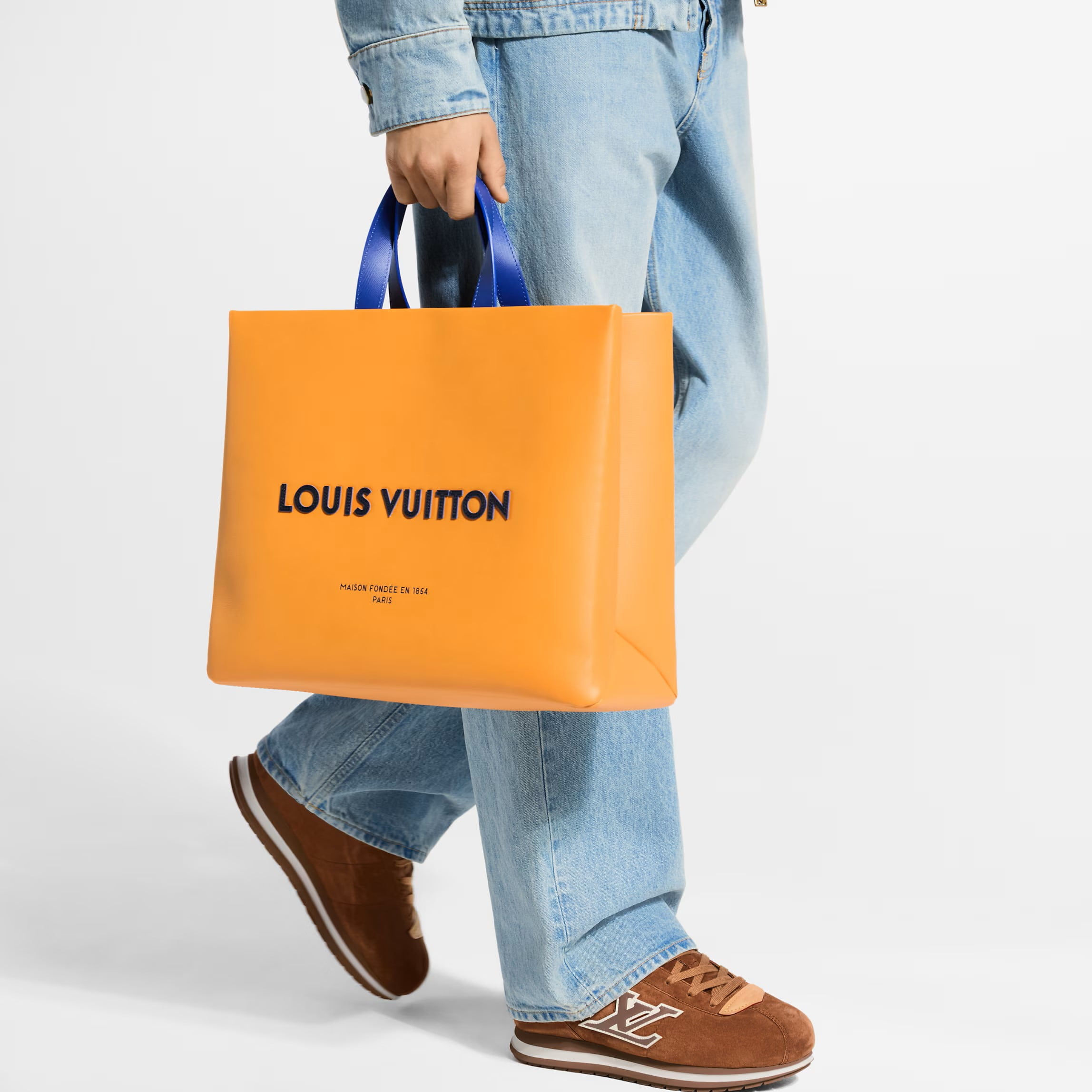 Túi Louis Vuitton Shopper Tote MM Safran Yellow 2