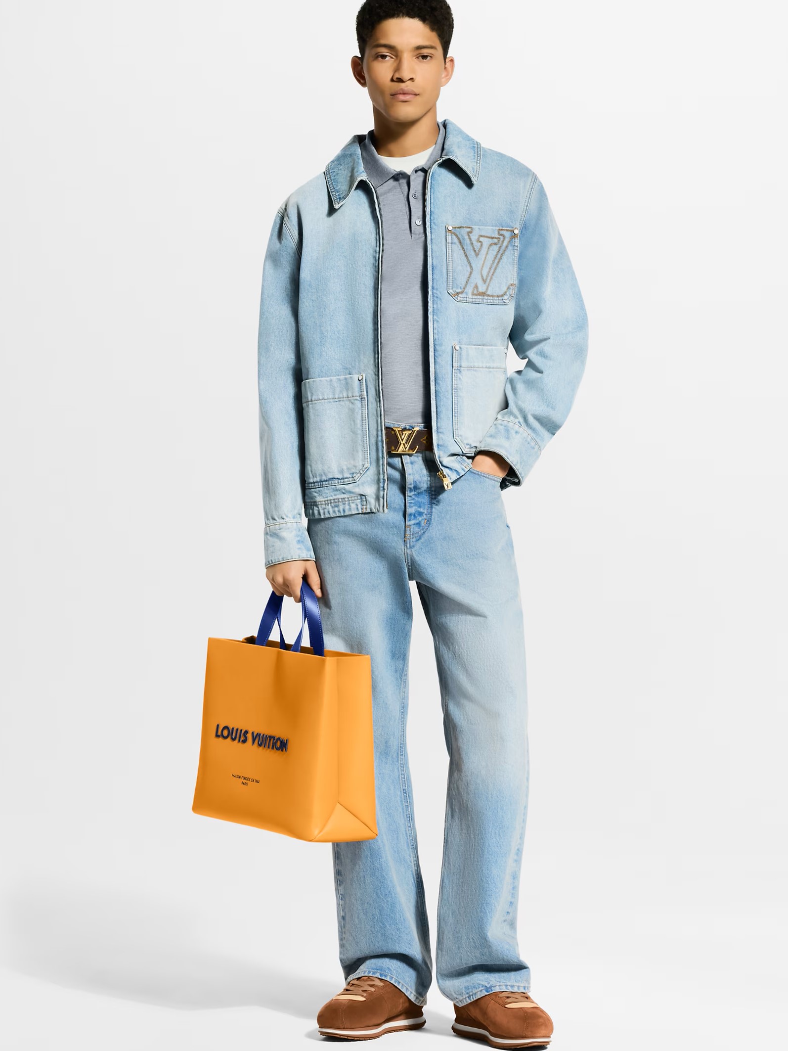 Túi Louis Vuitton Shopper Tote MM Safran Yellow 7