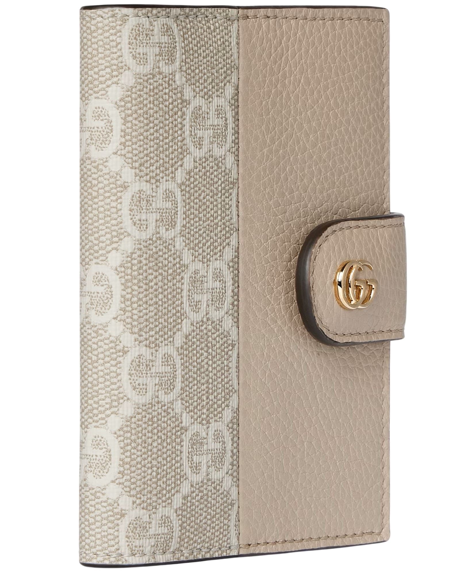 Ví Gucci Bi-colour GG Marmont Card Case Light Pink Leather 1