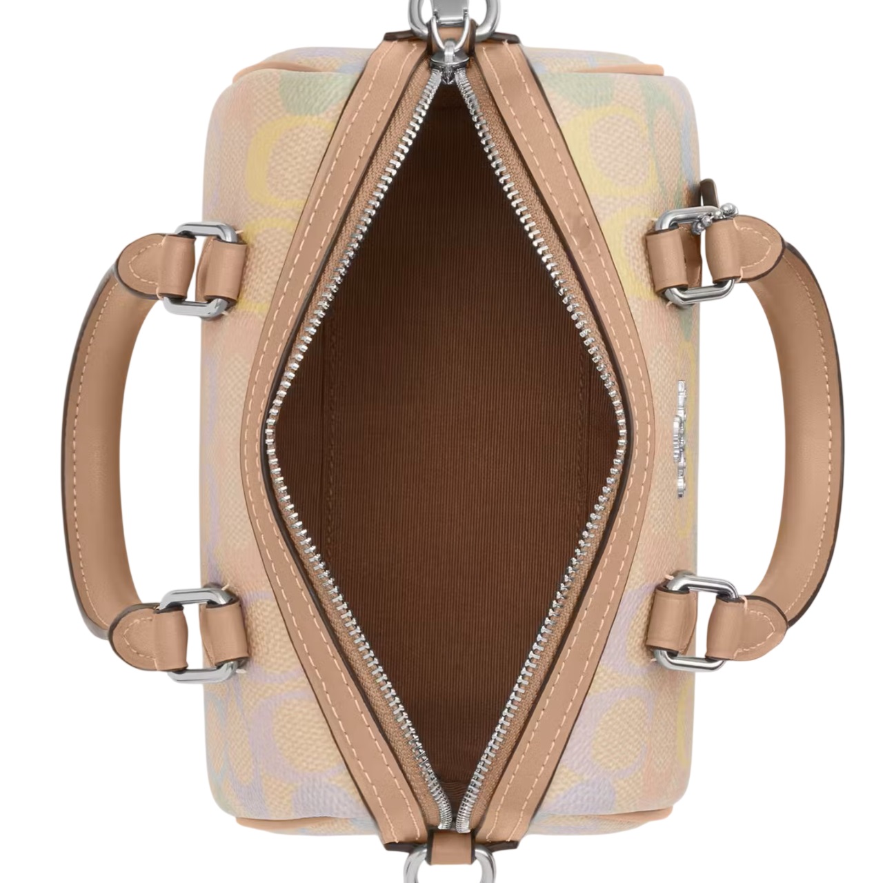 Túi Coach Mini Rowan Crossbody Bag In Rainbow Signature Canvas Sand Multi CDC39 3