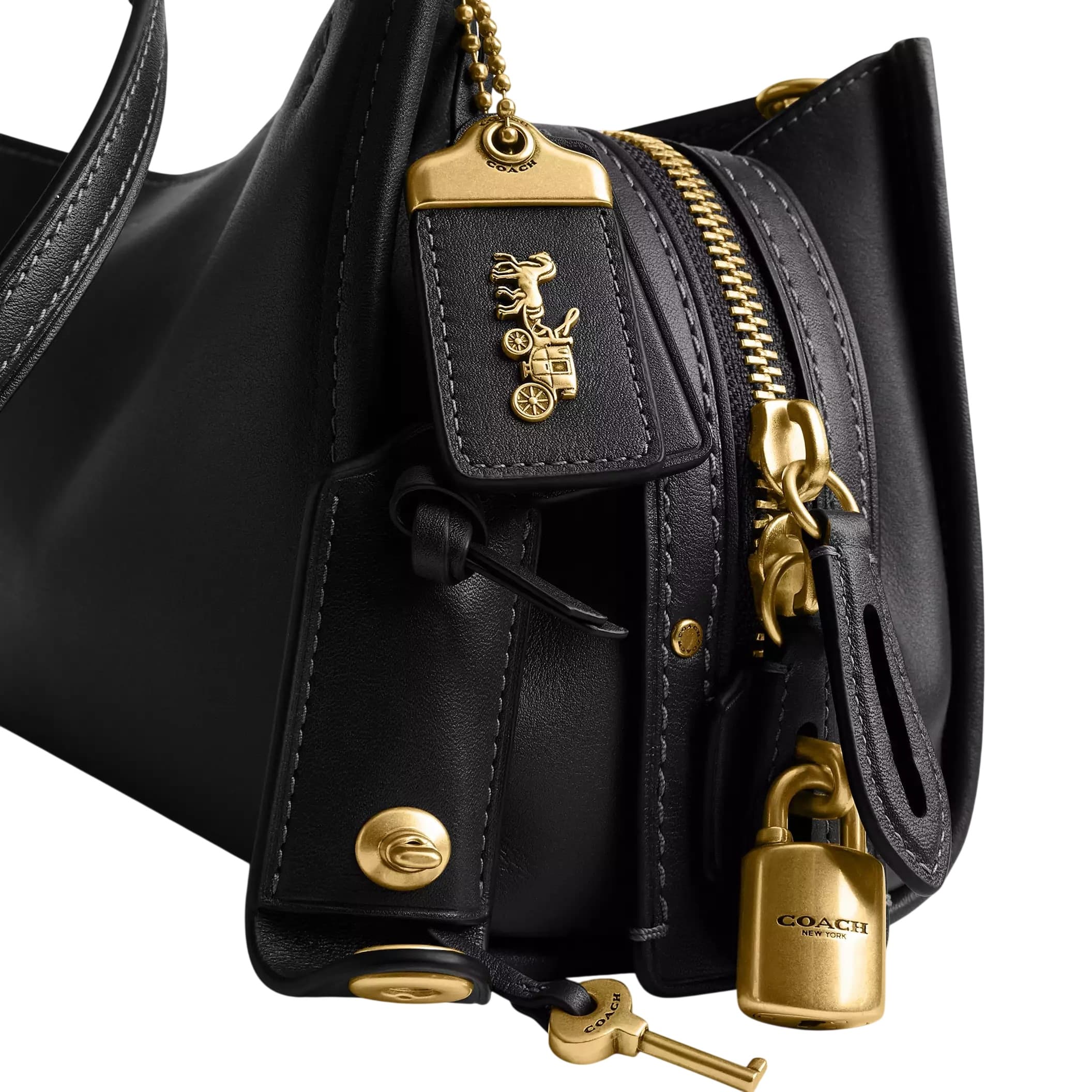 Túi đeo vai Coach Rogue Bag 34 Black CCX18 4