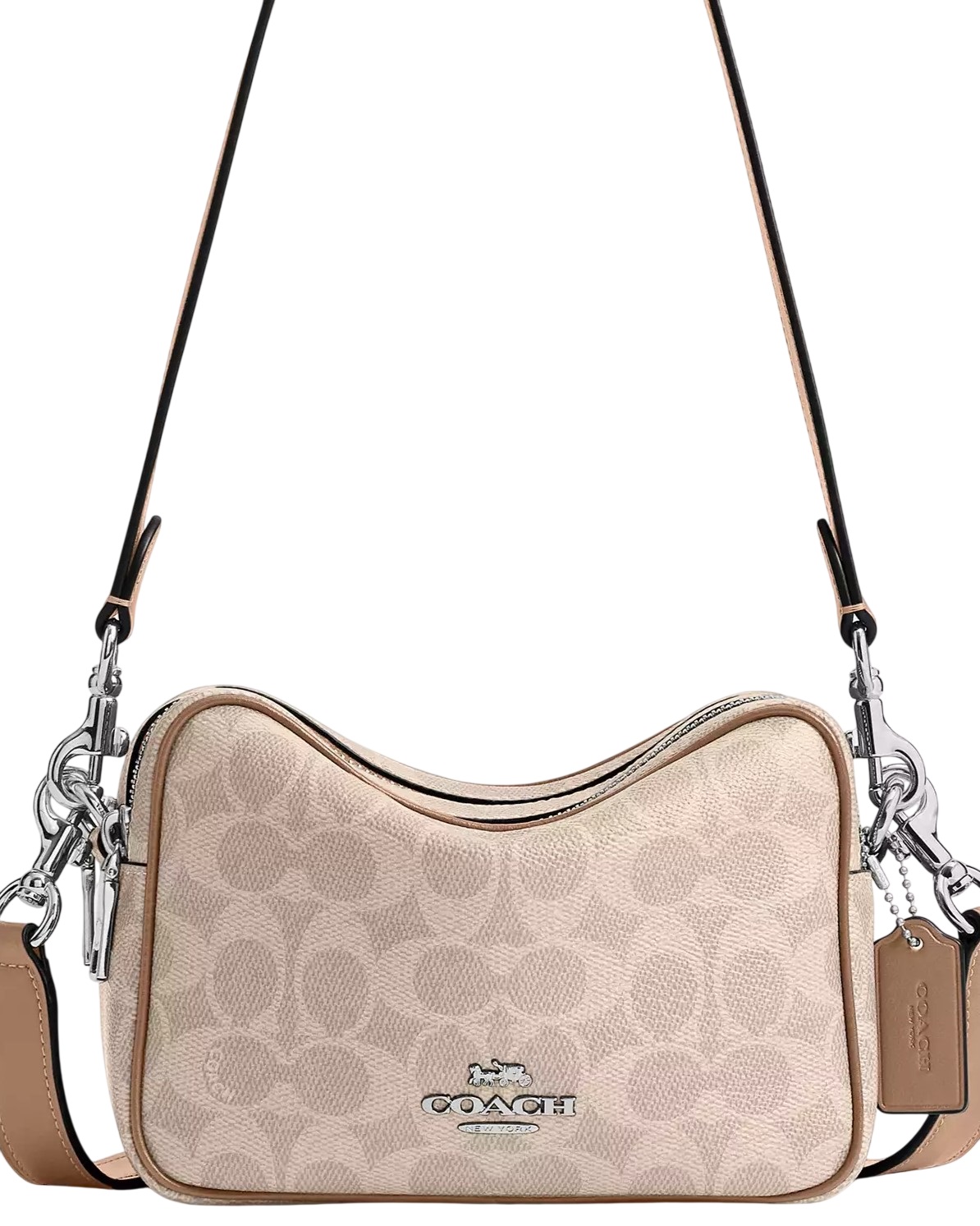 Túi Coach Mini Carey Crossbody Bag In Signature Canvas Taupe CEK69 8