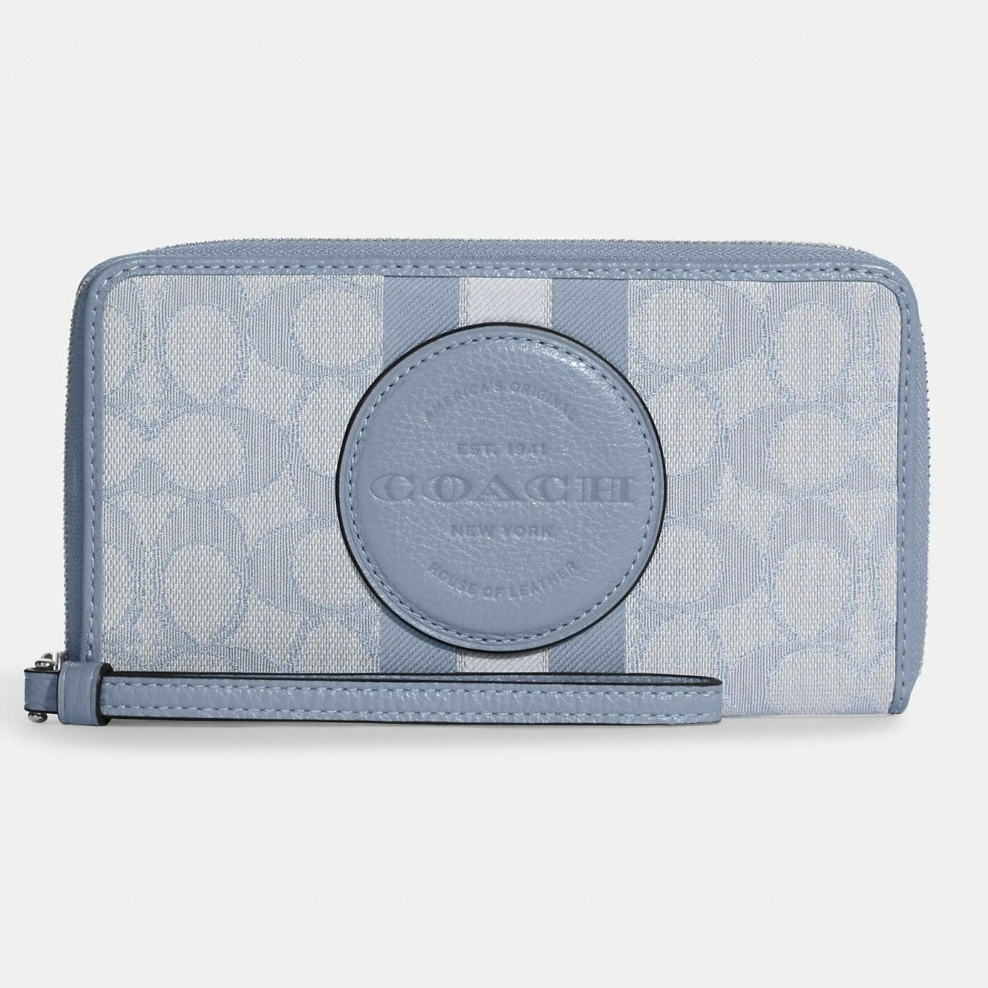 VÍ DÀI NỮ COACH DEMPSEY LARGE PHONE WALLET IN SIGNATURE JACQUARD WITH STRIPE AND COACH PATCH 12