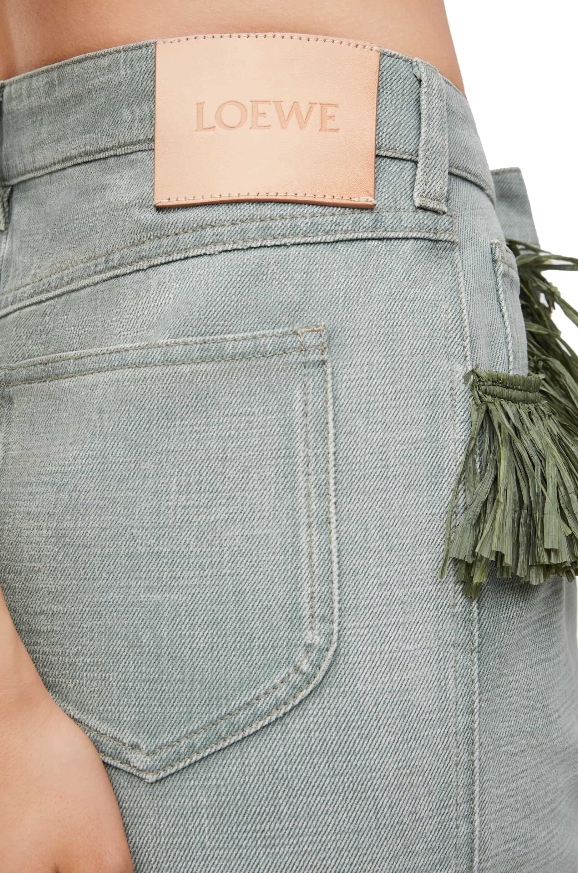 Quần Jean Loewe x Paula Ibiza Bootleg Jeans In Denim Khaki Green 3