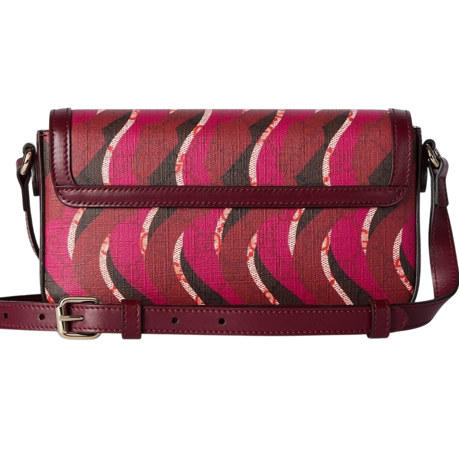 Túi Gucci Small Shoulder Bag With GG Supreme Canvas Snake Motif 9