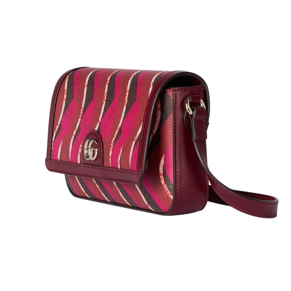 Túi Gucci Small Shoulder Bag With GG Supreme Canvas Snake Motif 12