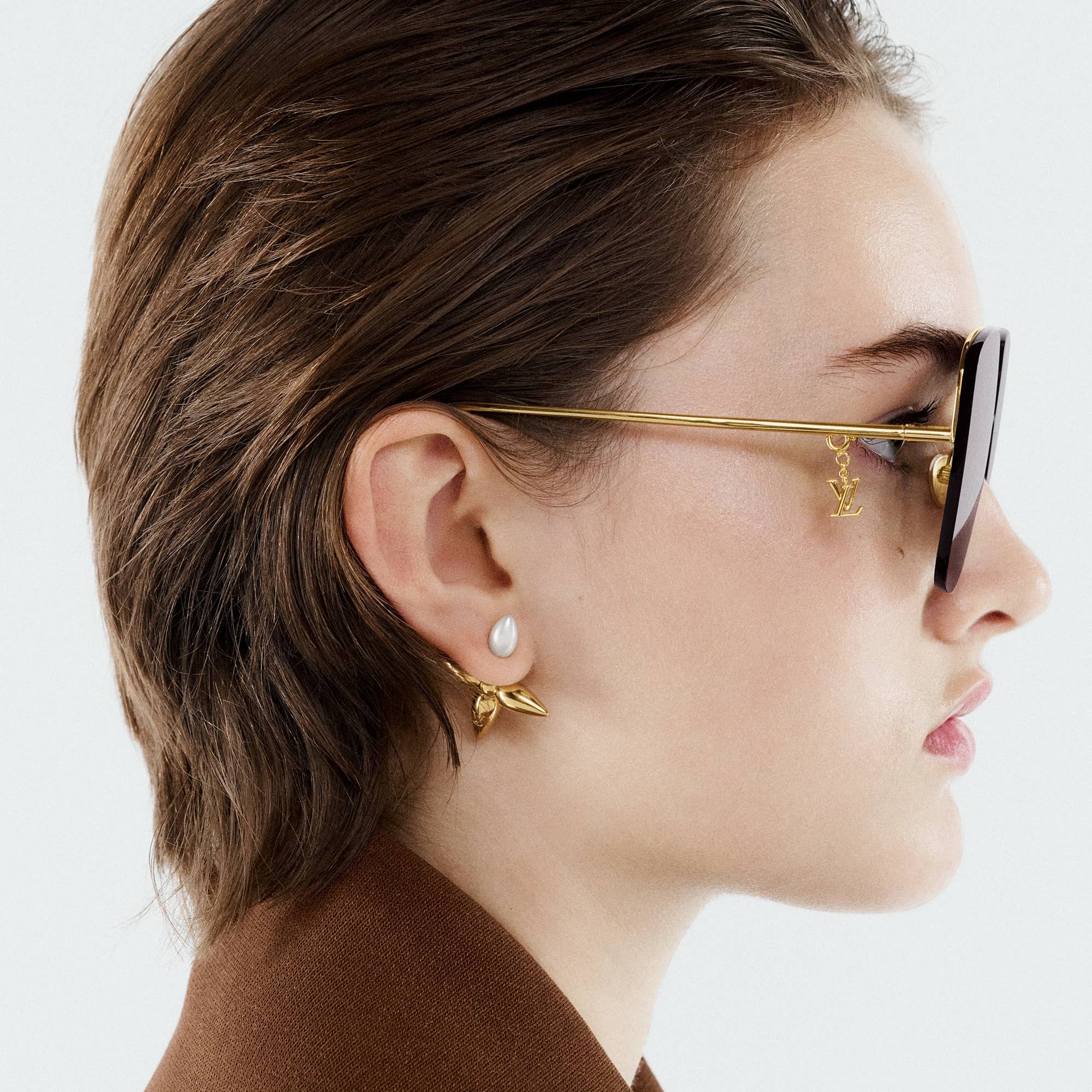 Mắt kính LV Louis Vuitton Glam Square Sunglasses Black 4