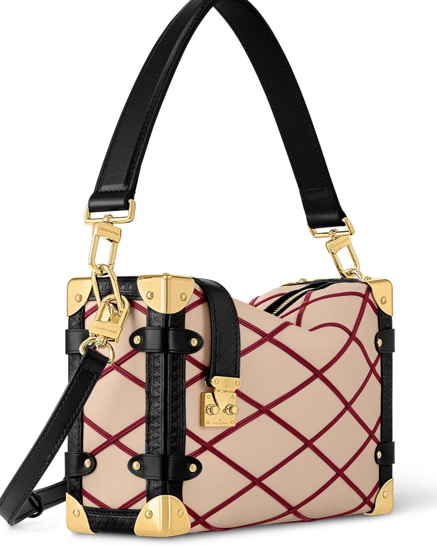 Túi Louis Vuitton Side Trunk MM Malletage Leather Beige M24403 13