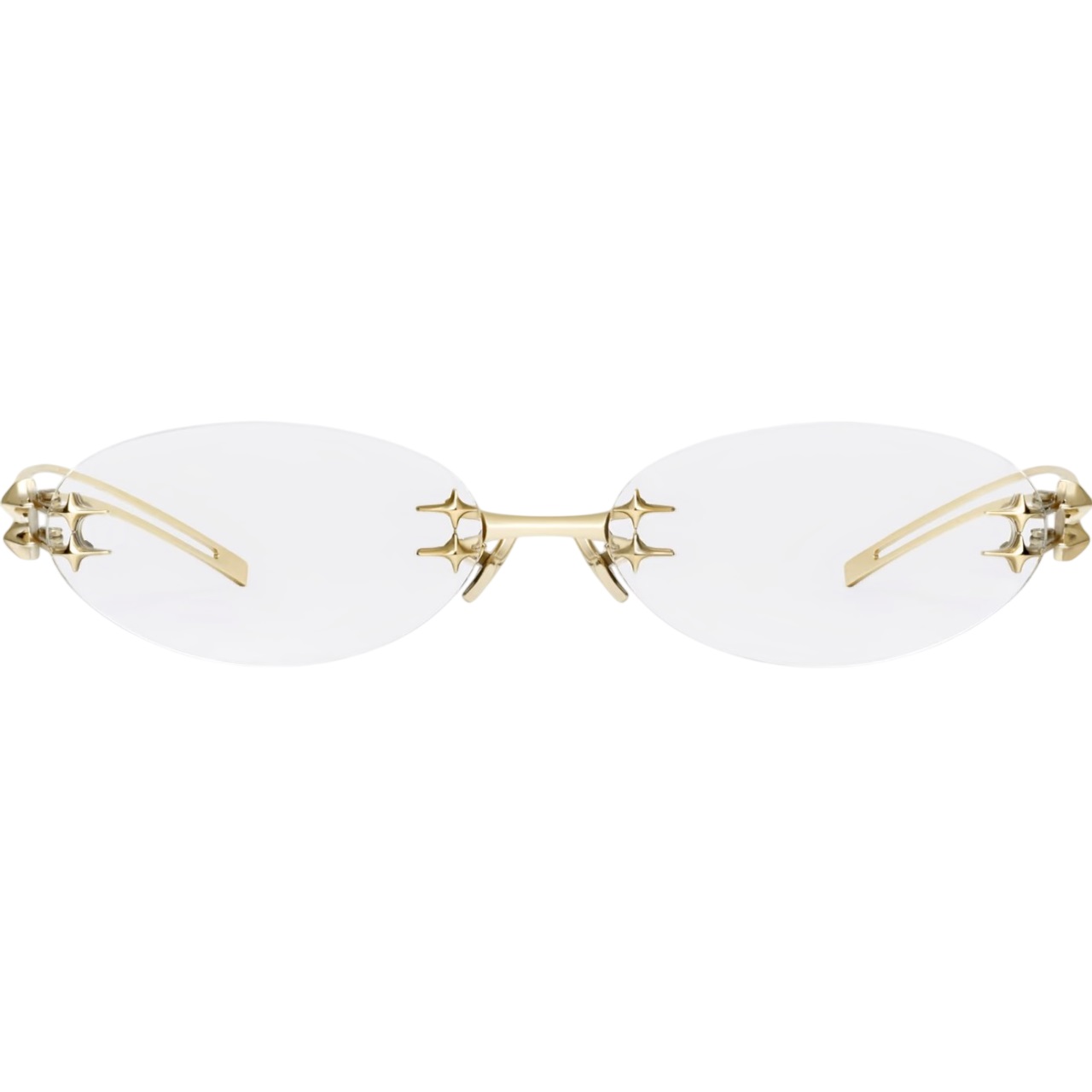 Kính Gentle Monster Node 030 Oval Sunglasses in Glossy Gold Metal 1
