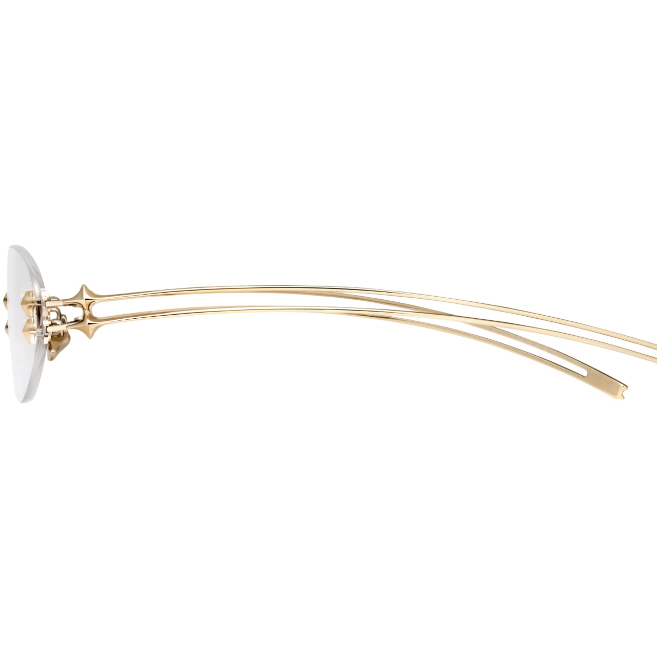 Kính Gentle Monster Node 030 Oval Sunglasses in Glossy Gold Metal 2