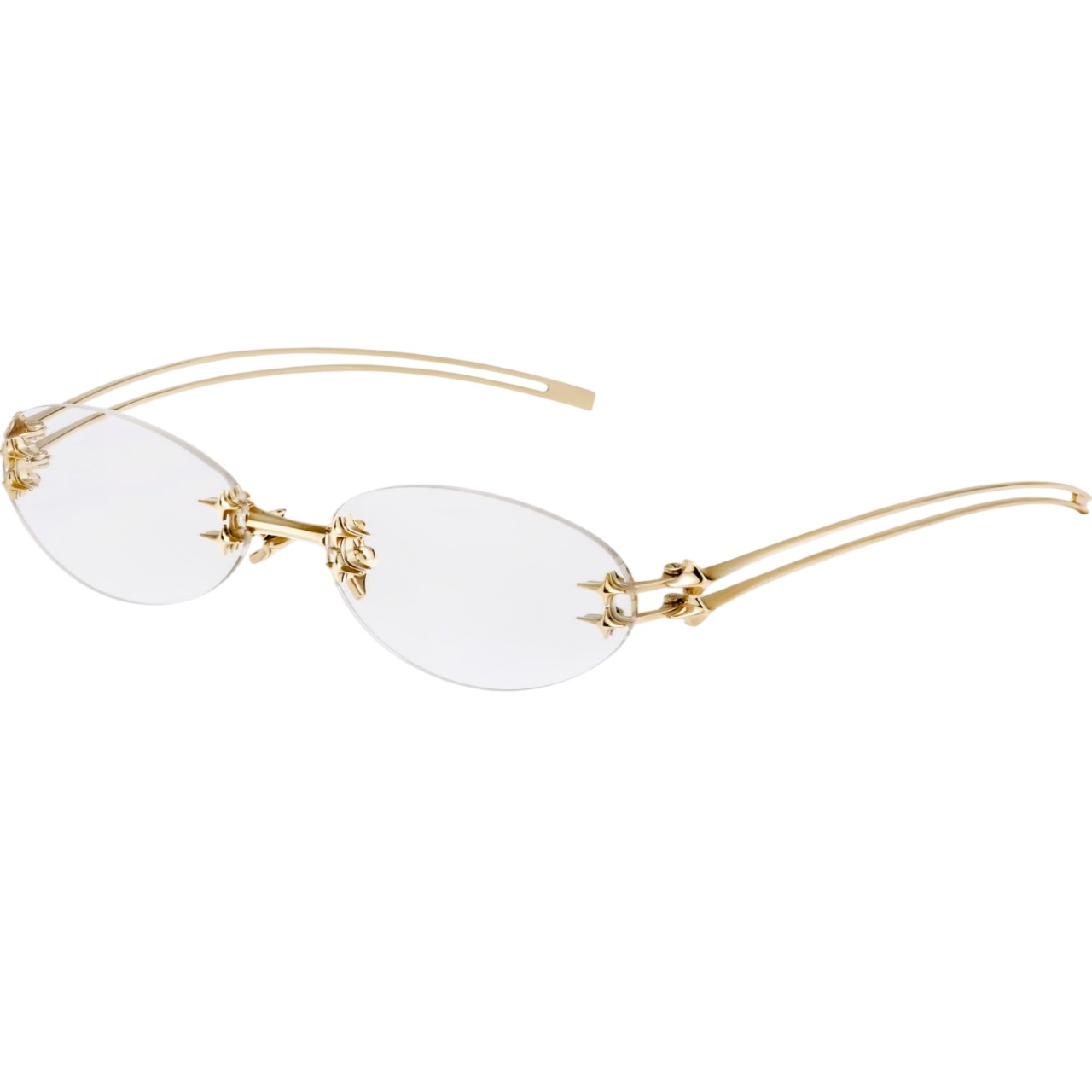 Kính Gentle Monster Node 030 Oval Sunglasses in Glossy Gold Metal 5