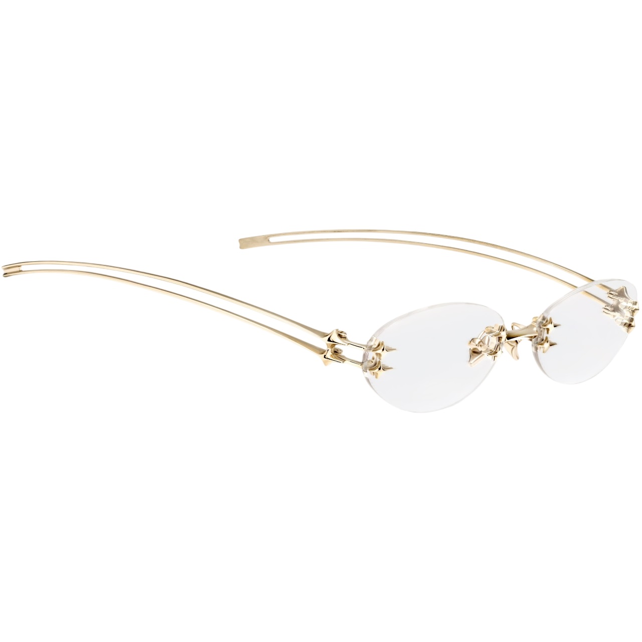 Kính Gentle Monster Node 030 Oval Sunglasses in Glossy Gold Metal 4