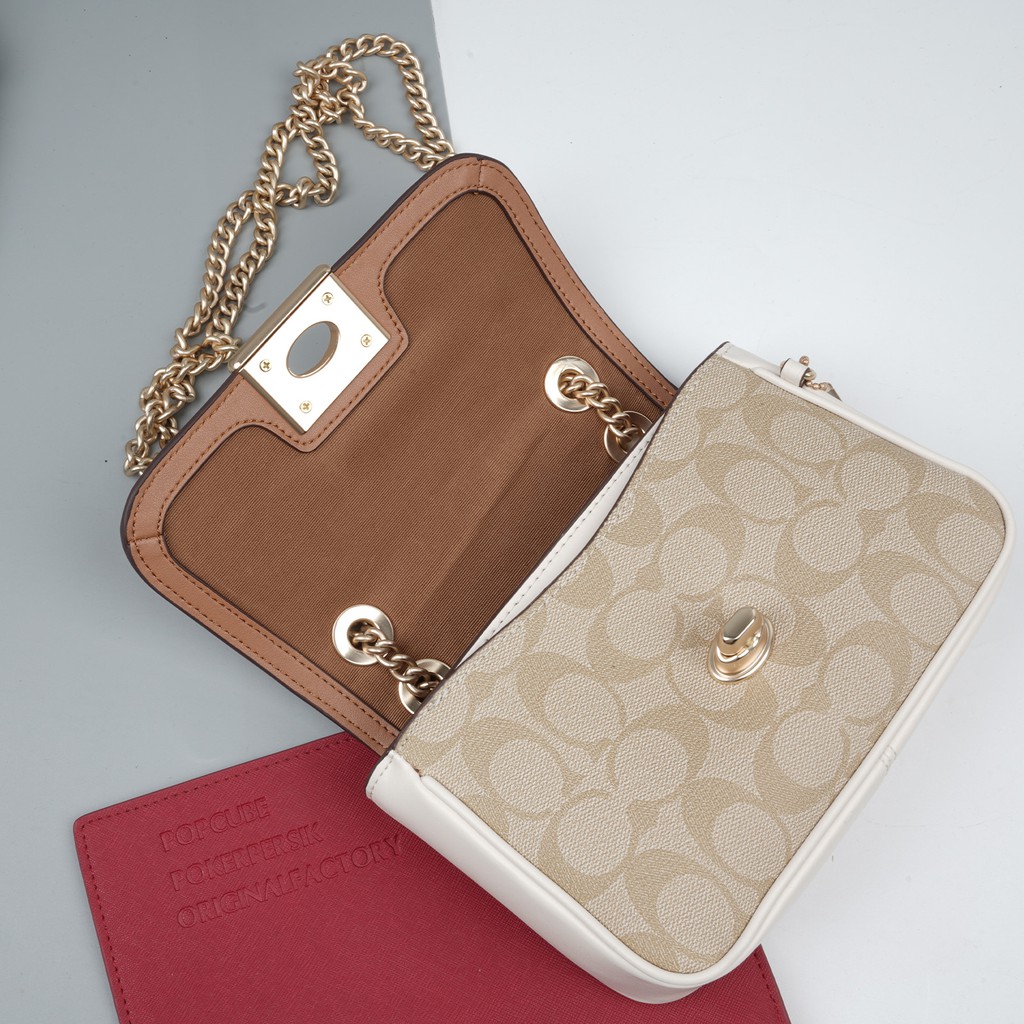 TÚI ĐEO CHÉO NỮ COACH MINI CASSIDY CROSSBODY SIGNATURE CANVAS WITH FLORAL APPLIQUE LIGHT F73057 8