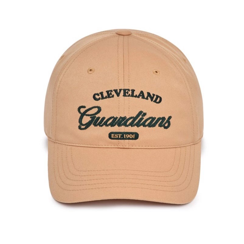 Mũ MLB Varsity Lettering Ball Cap Cleveland Guardians L Camel Cap 3ACPL033N-45CAL 7