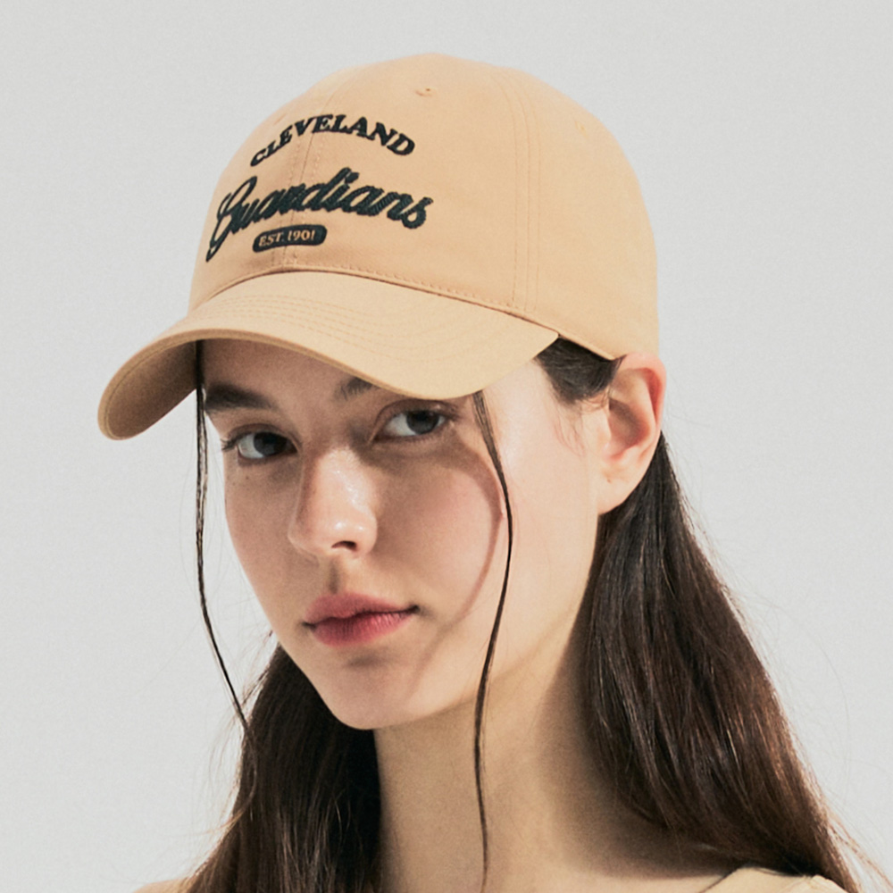 Mũ MLB Varsity Lettering Ball Cap Cleveland Guardians L Camel Cap 3ACPL033N-45CAL 11