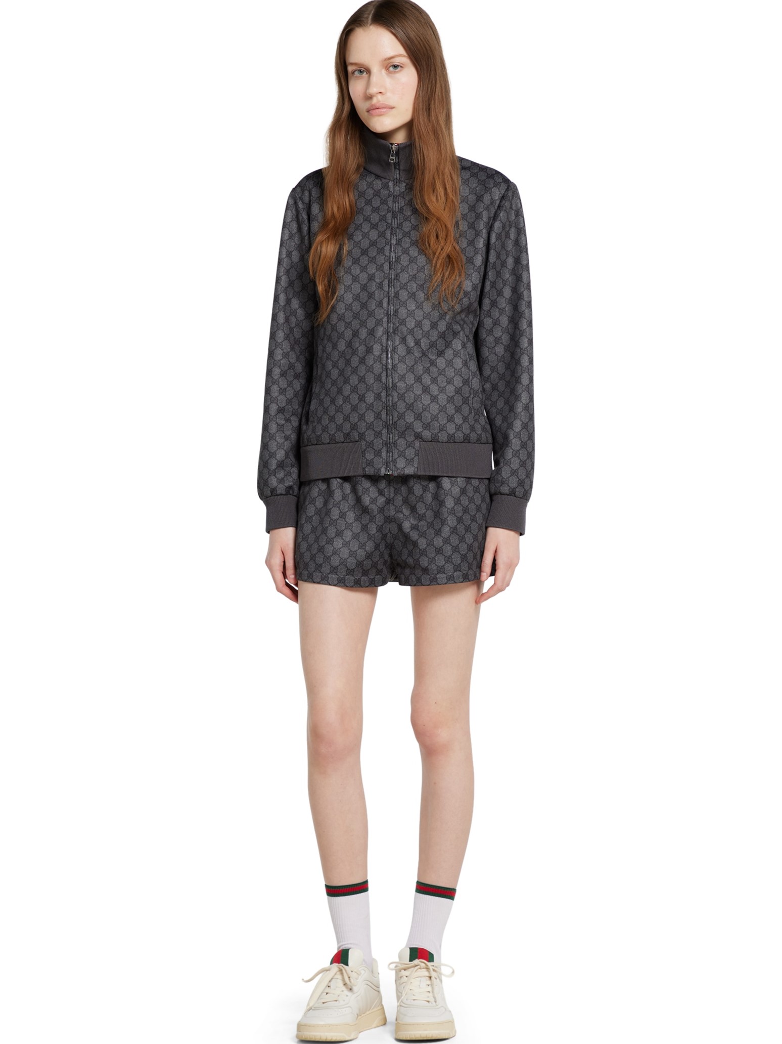 Quần nữ Gucci GG Printed Technical Jersey Shorts 8