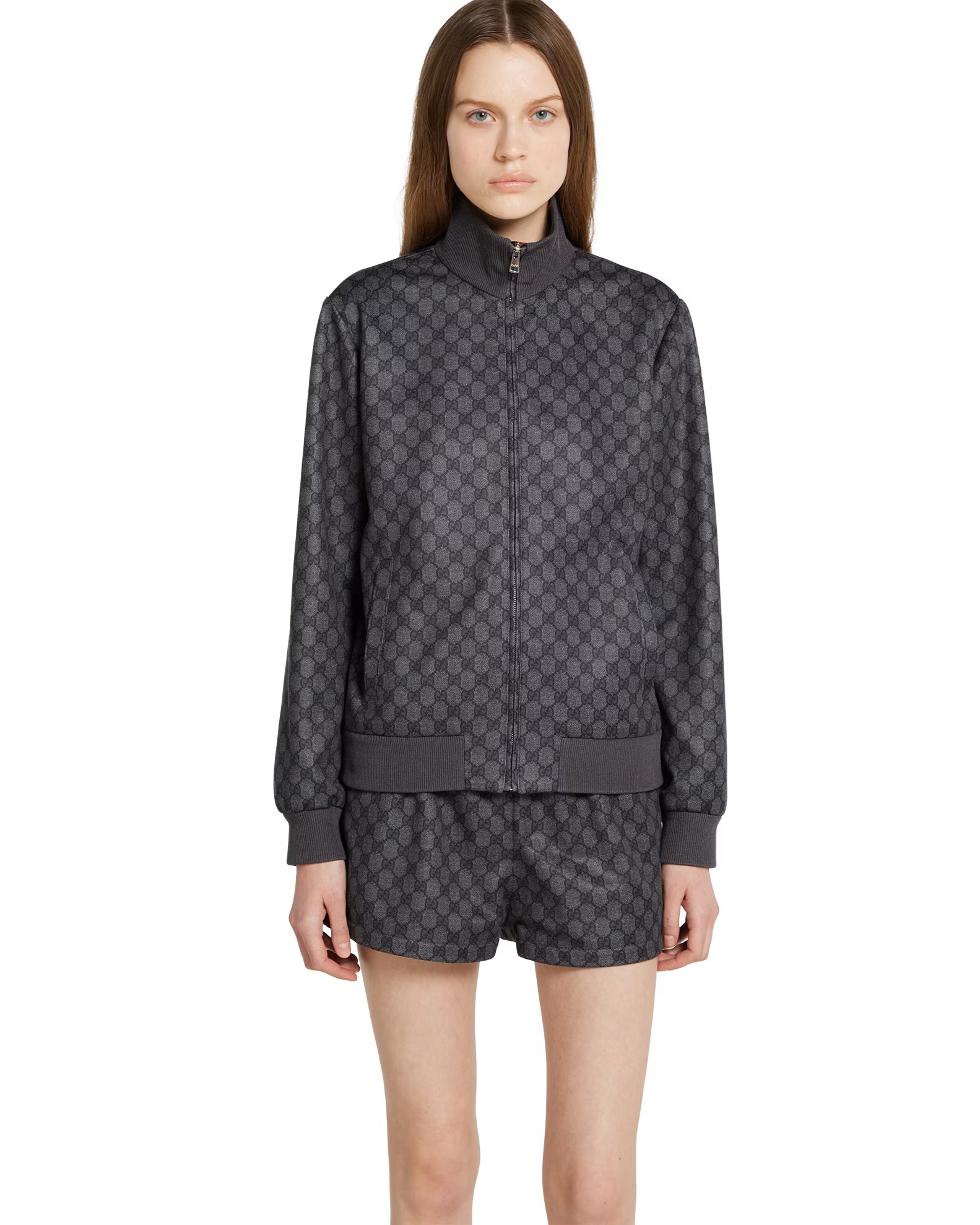 Quần nữ Gucci GG Printed Technical Jersey Shorts 12