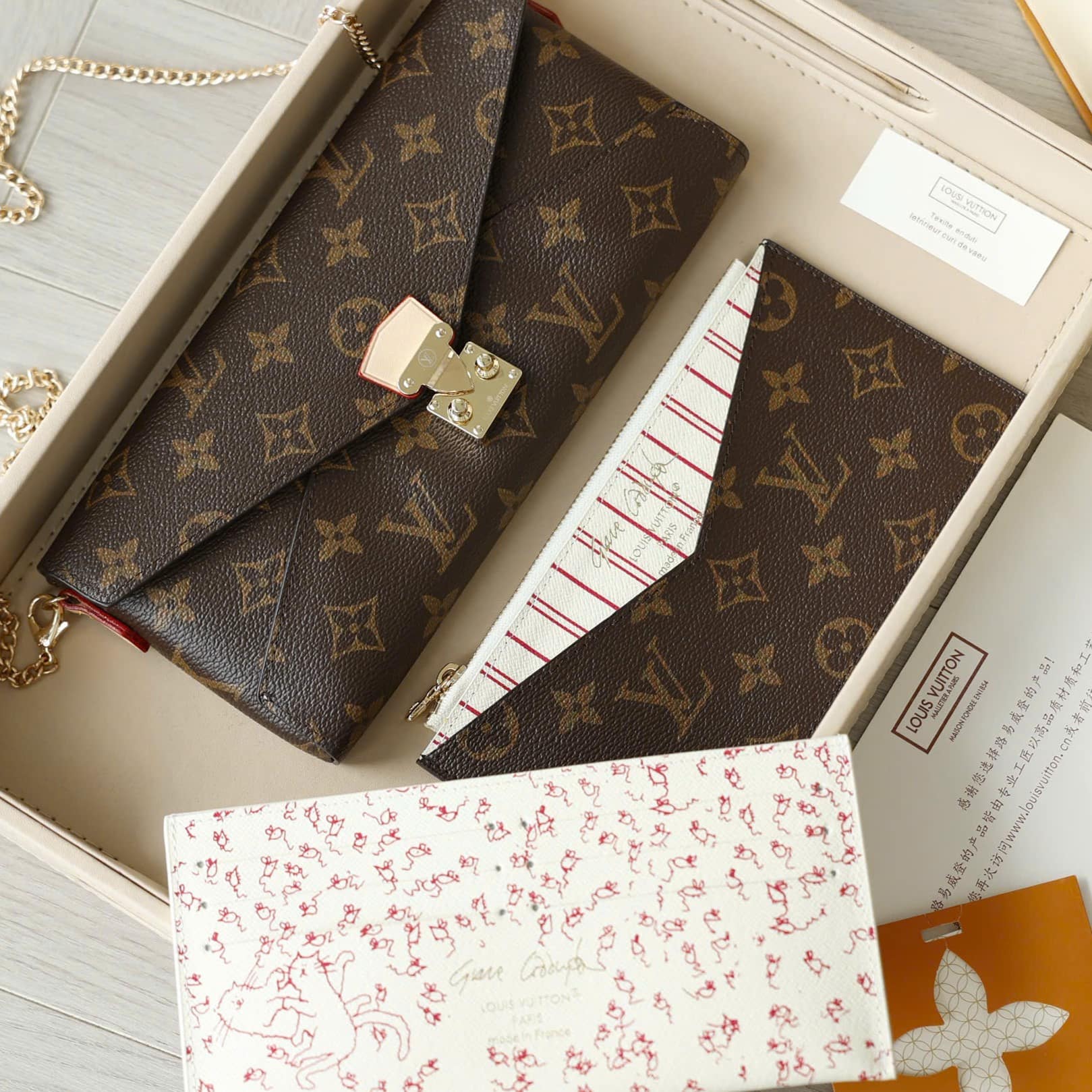 Túi Louis Vuitton Travels With Grace Coddington Kirigami Organizer On Chain 5