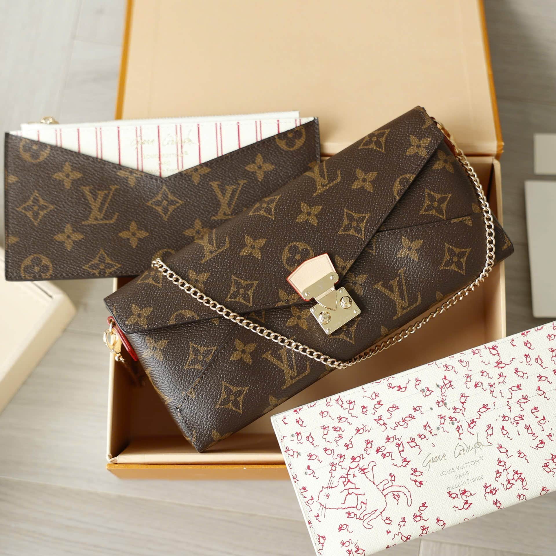Túi Louis Vuitton Travels With Grace Coddington Kirigami Organizer On Chain 13