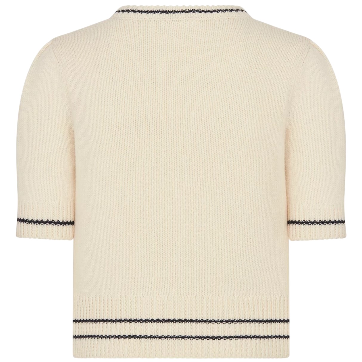 Áo len Dior Short-Sleeved Sweater Ecru Wool and Cashmere Knit 5