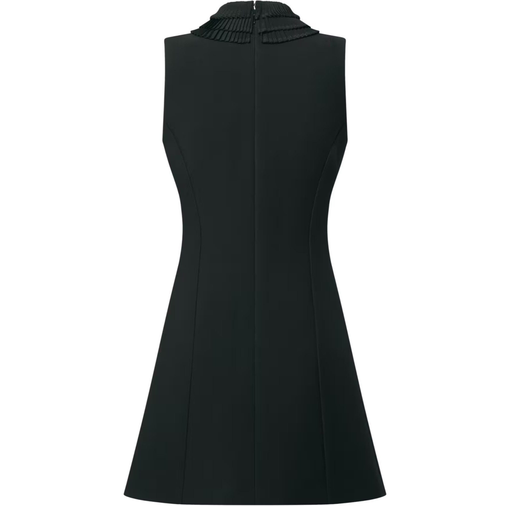 Váy đầm Louis Vuitton Pleat Collar Fitted Dress Black 4