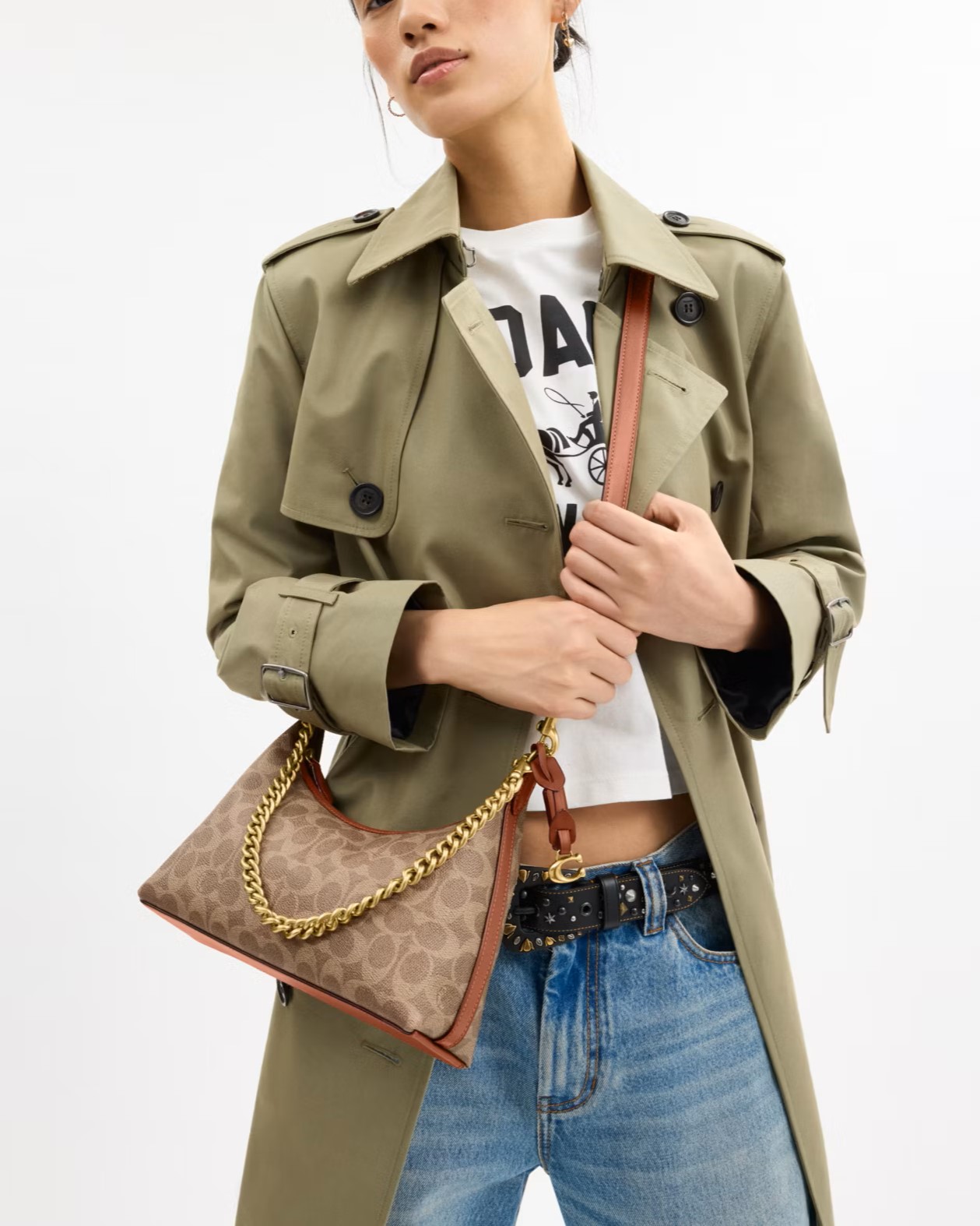 Túi Coach Juliet Shoulder Bag 25 In Signature Canvas Tan Caramel CAM26 13