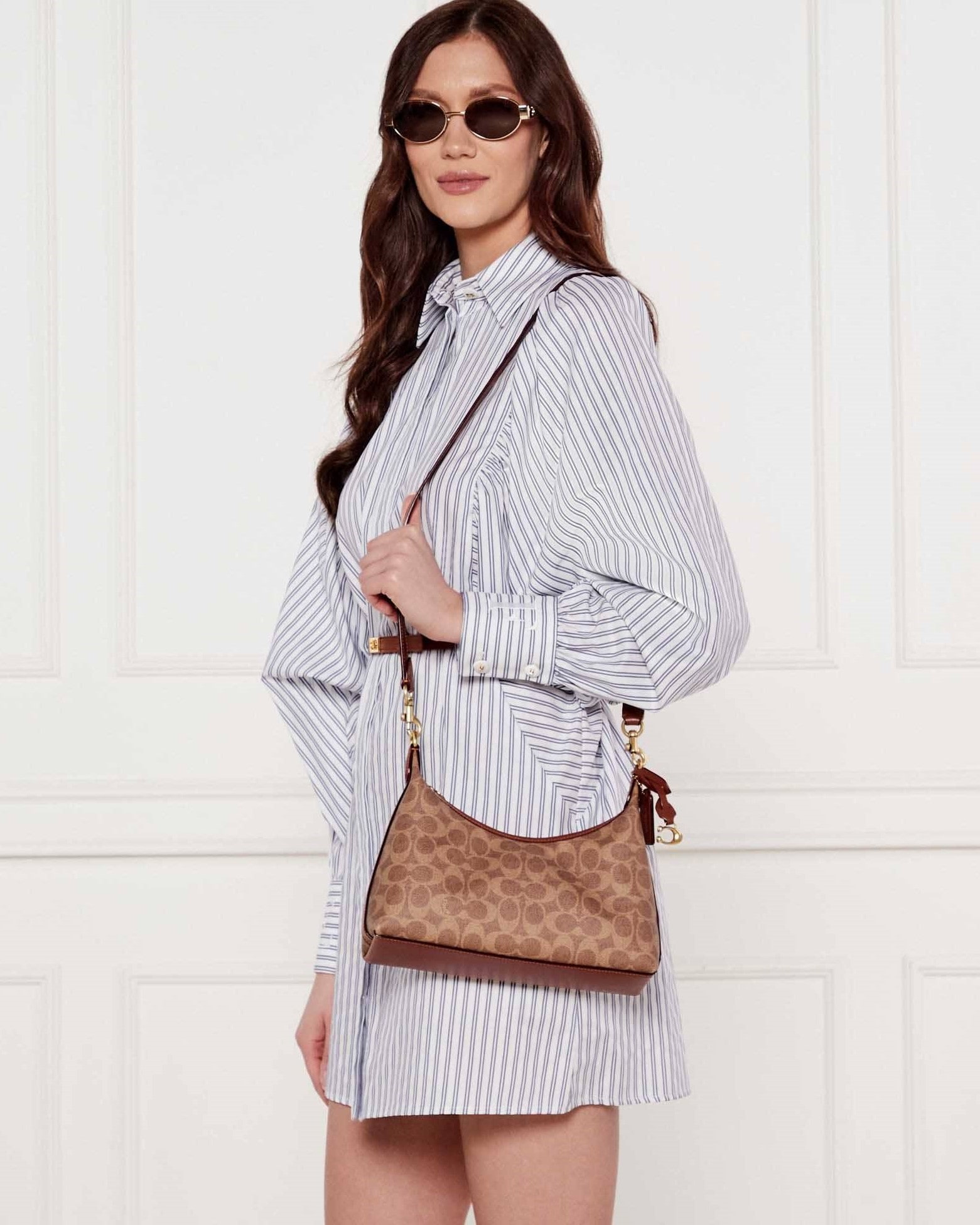 Túi Coach Juliet Shoulder Bag 25 In Signature Canvas Tan Caramel CAM26 15