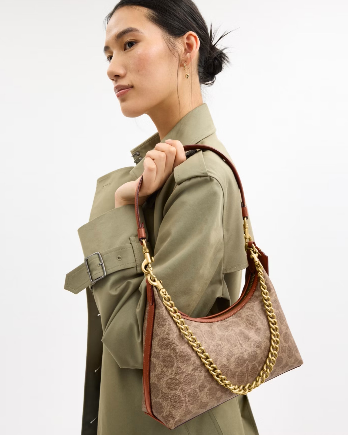 Túi Coach Juliet Shoulder Bag 25 In Signature Canvas Tan Caramel CAM26 16